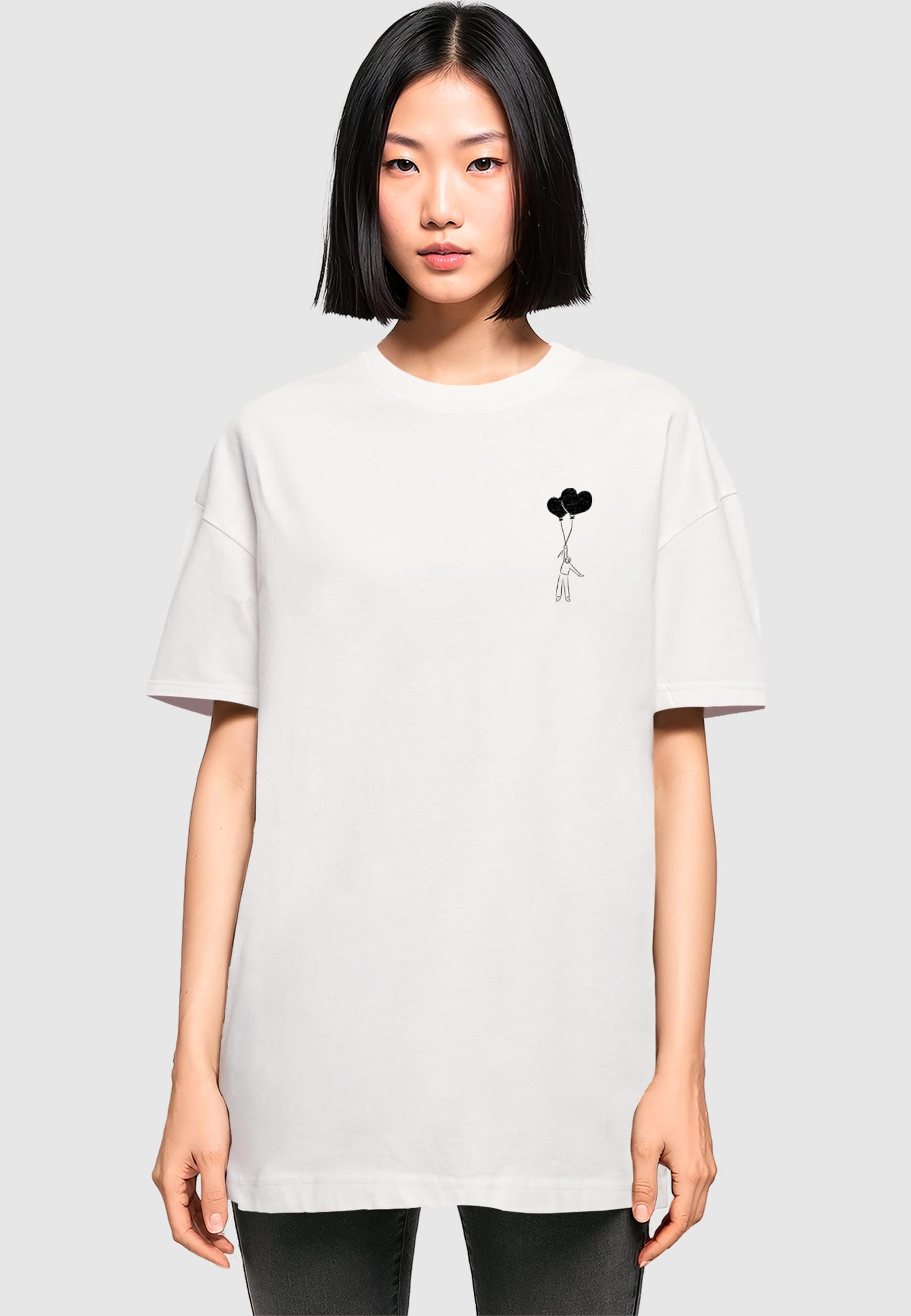Merchcode T-Shirt »Merchcode Damen Ladies Love In The Air Oversized Boyfriend Tee« 1 Stk.