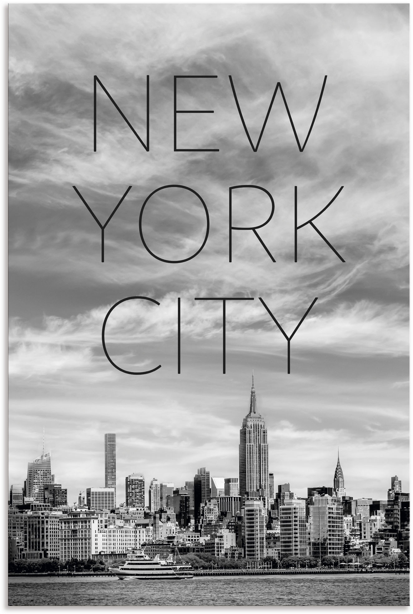 versch. als in Größen Alubild, Manhattan«, New (1 kaufen »NYC Poster Leinwandbild, oder Wandaufkleber auf Midtown Wandbild St.), Raten Artland York,