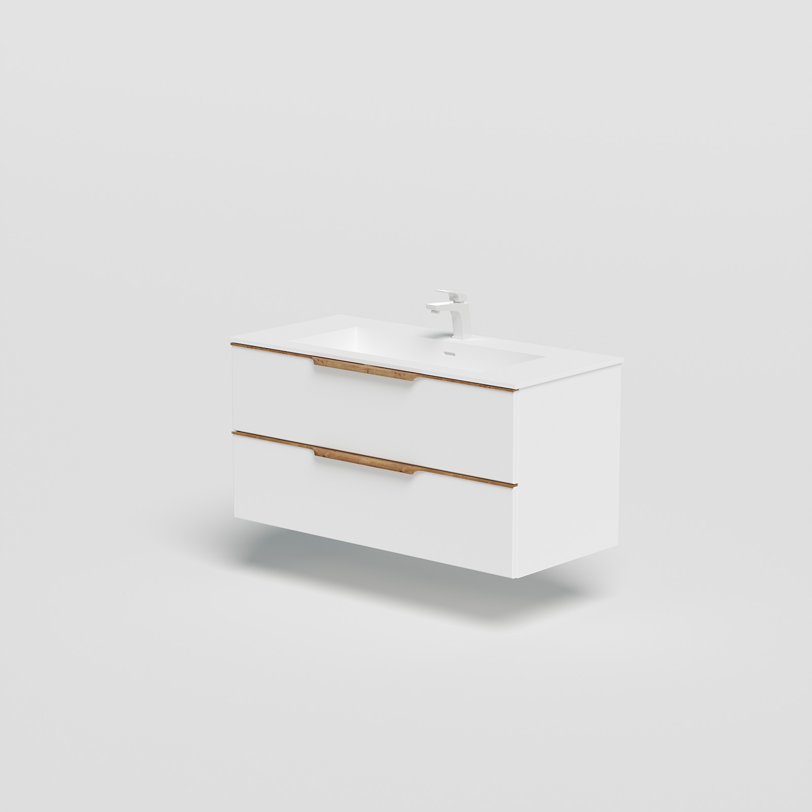 welltime Waschtisch »Amber«, mit CORIAN-Acrylstein Waschbecken, massive Eic günstig online kaufen