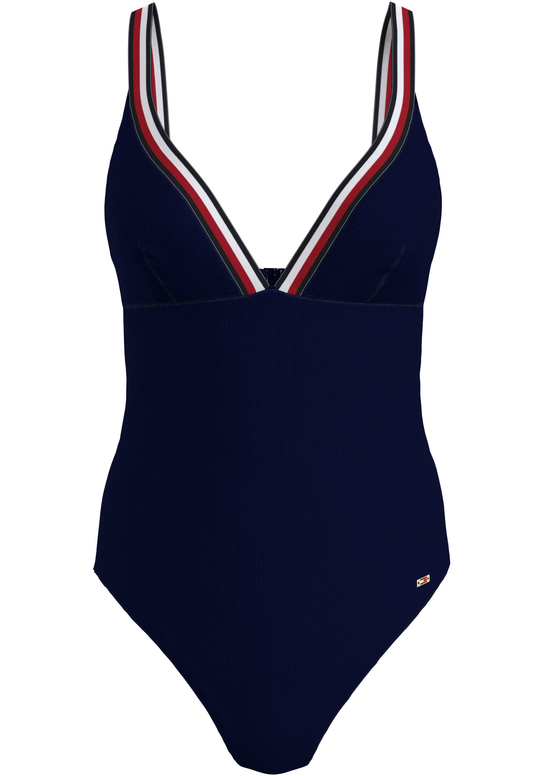 Tommy Hilfiger Swimwear Badeanzug »TRIANGLE ONE PIECE RP«, mit kontrastfarbenen Kanten