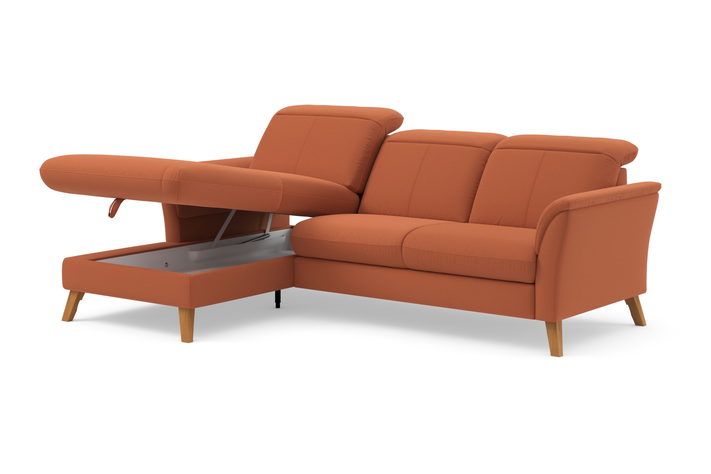 sit&more Ecksofa »Romero L-Form«, wahlweise mit oder ohne Relax-Funktion, Bettfunktion, Bettkasten