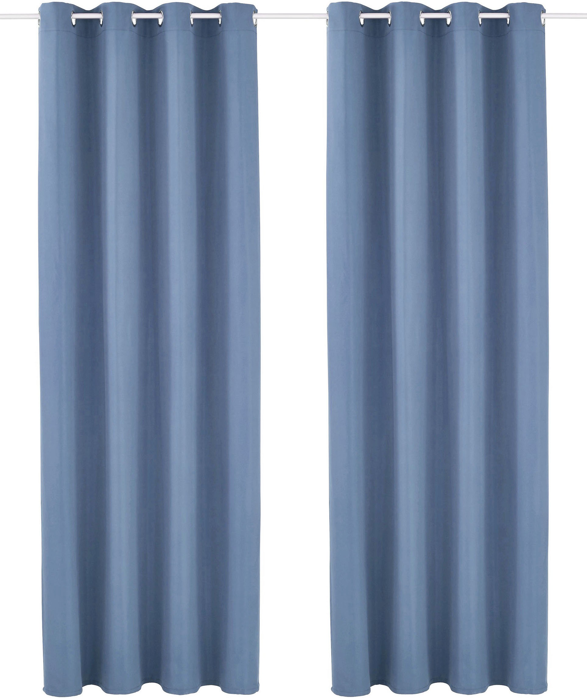 my home Vorhang »Parry«, (2 St.), 2-er Set, blickdicht, monochrom, basic günstig online kaufen