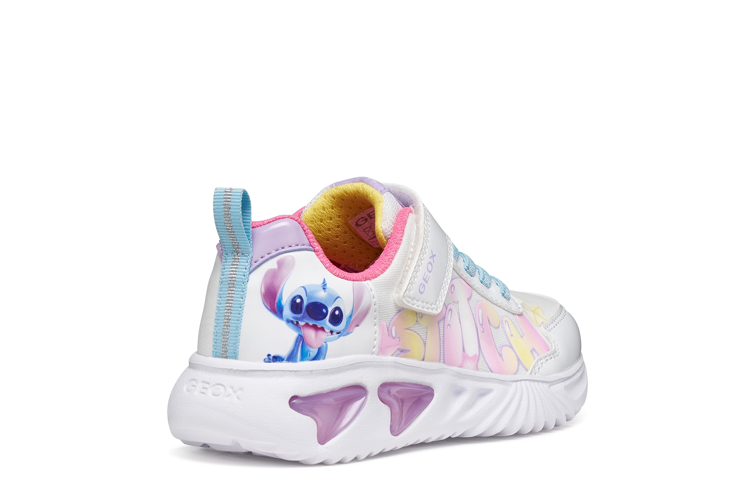 Geox Sneaker »J ASSISTER GIRL DISNEY - LILO & STITCH«  Klettschuh mit Stitch-Motiv, Größenschablone zum Download