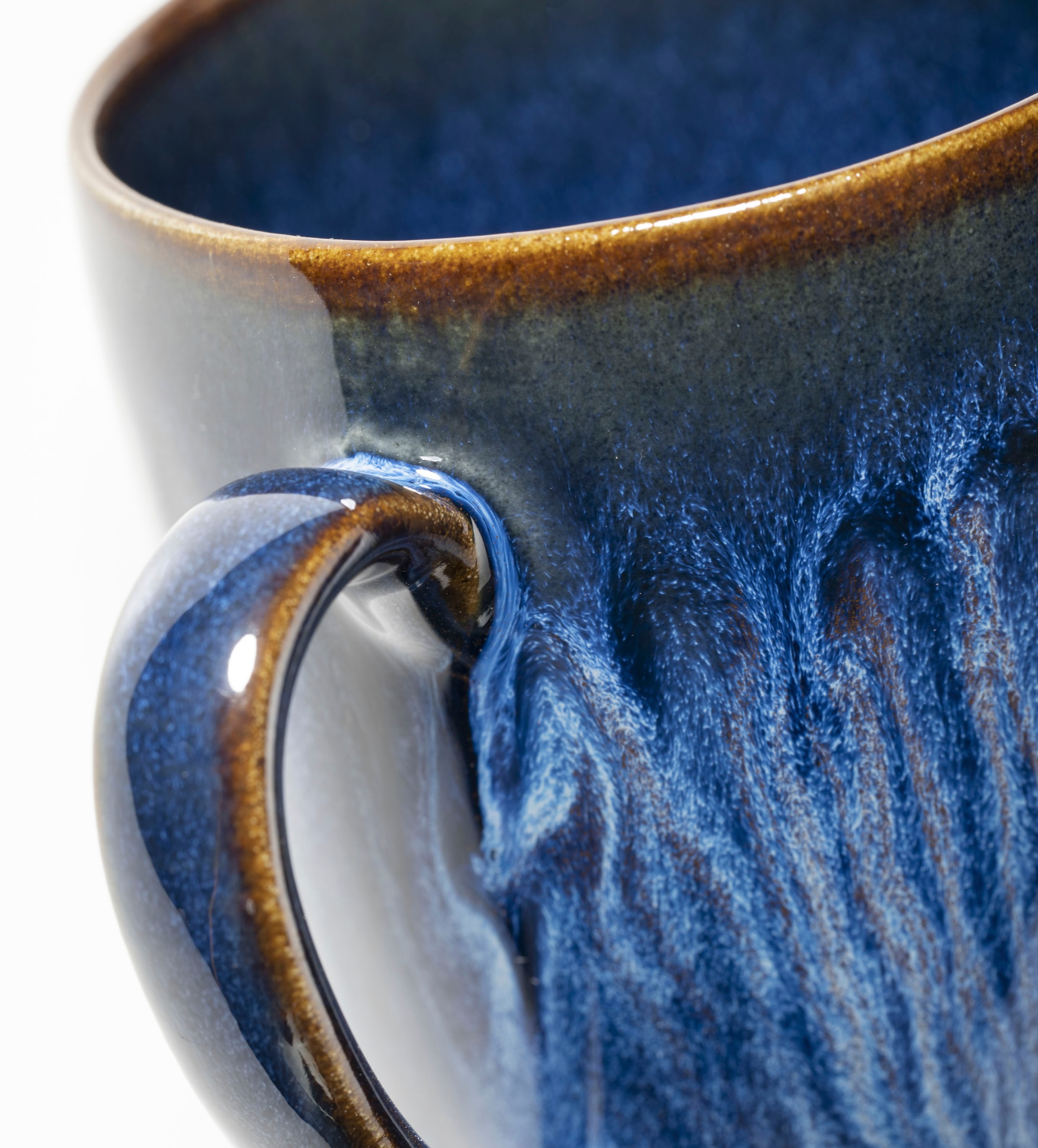 gipfelstück Becher »Eisfall«, (Set, 4 tlg.), Scandi-Style, Reaktivglasur, jedes Stück ein Unikat, 4-teilig