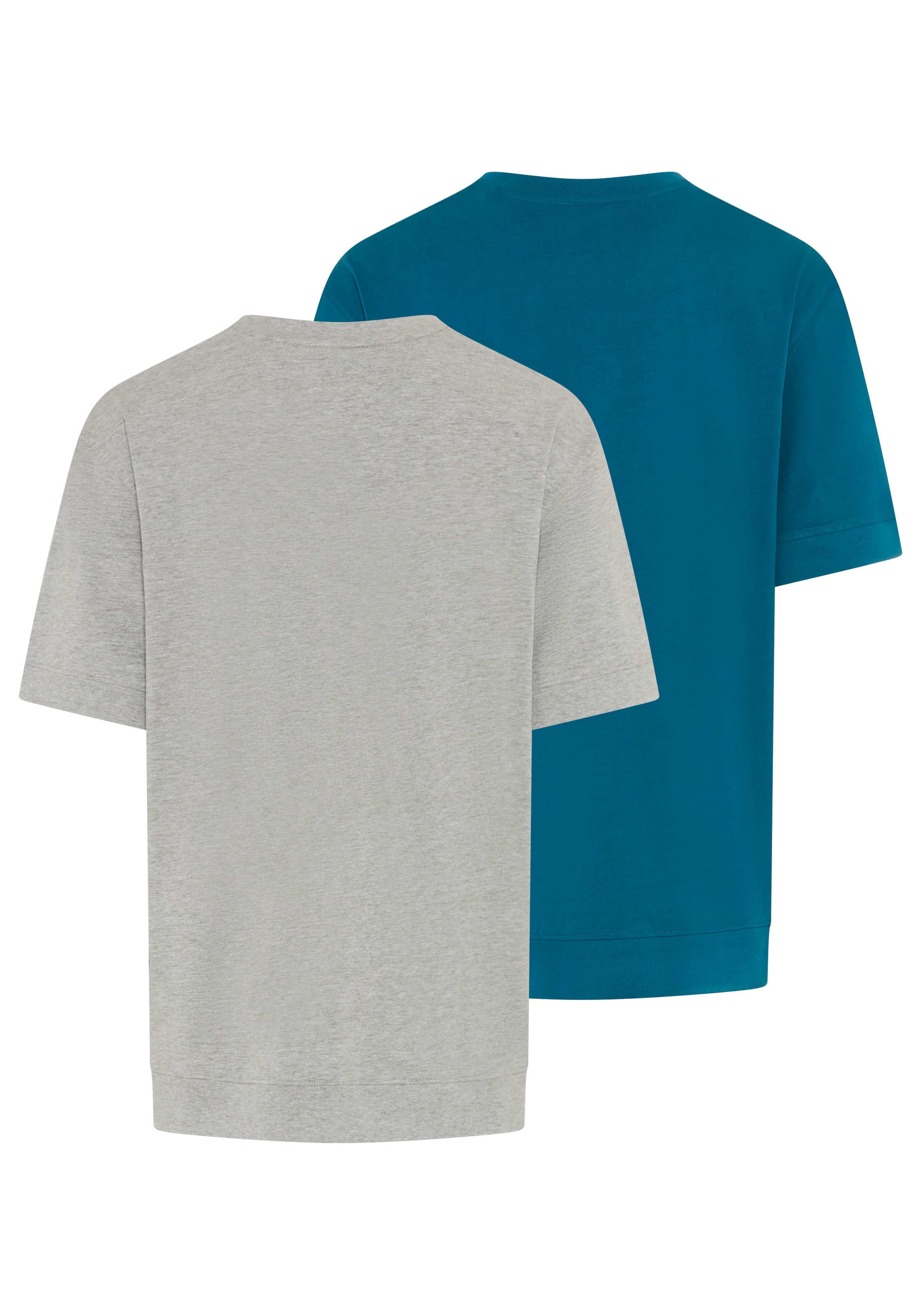 Man's World Plus Rundhalsshirt »auch in Grosse Größen bis Gr. 7XL Bauch-Fit« 2er-Pack,  Regular Fit, Kurzarm, unifarben, auch in großen Größen