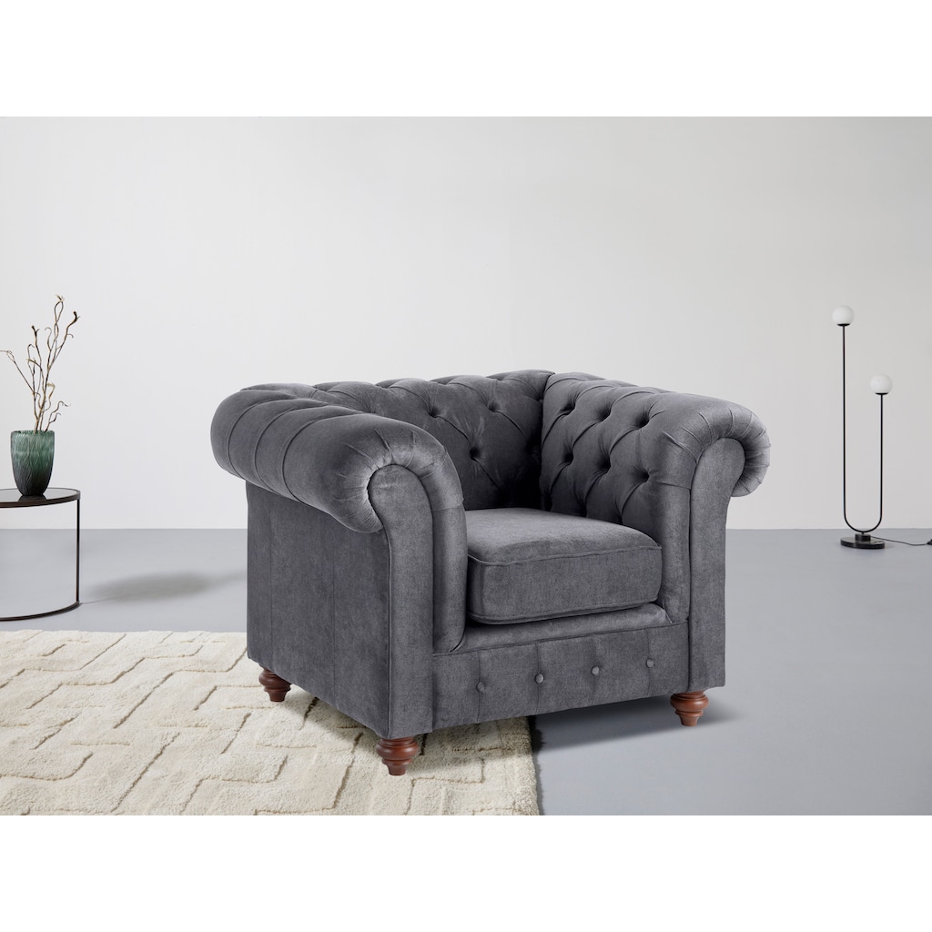 Home affaire Sessel »Chesterfield B/T/H: 105/69/74 cm«