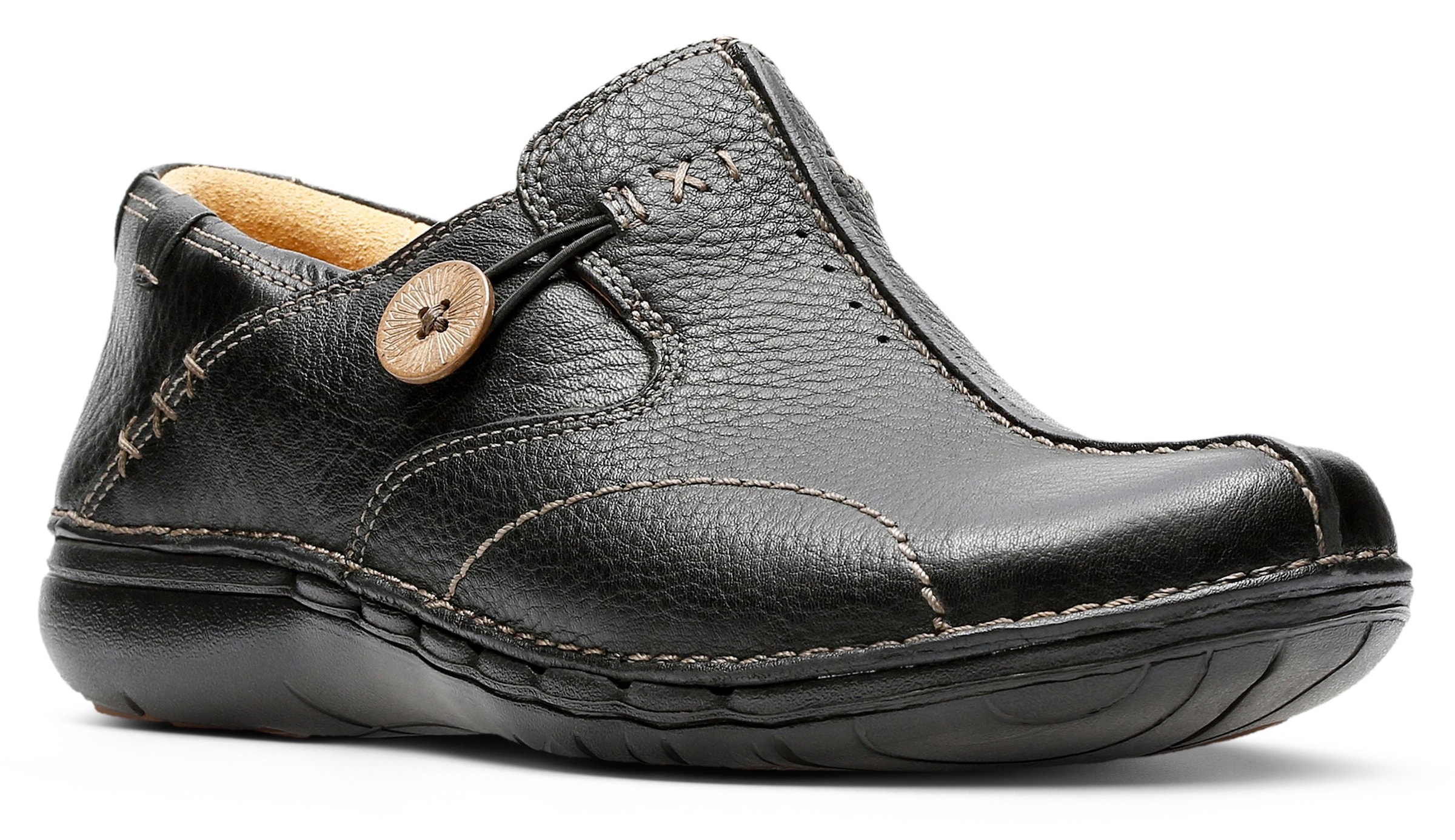 Clarks Slipper »Un Loop«, Slipper, Flats mit Wechselfußbett