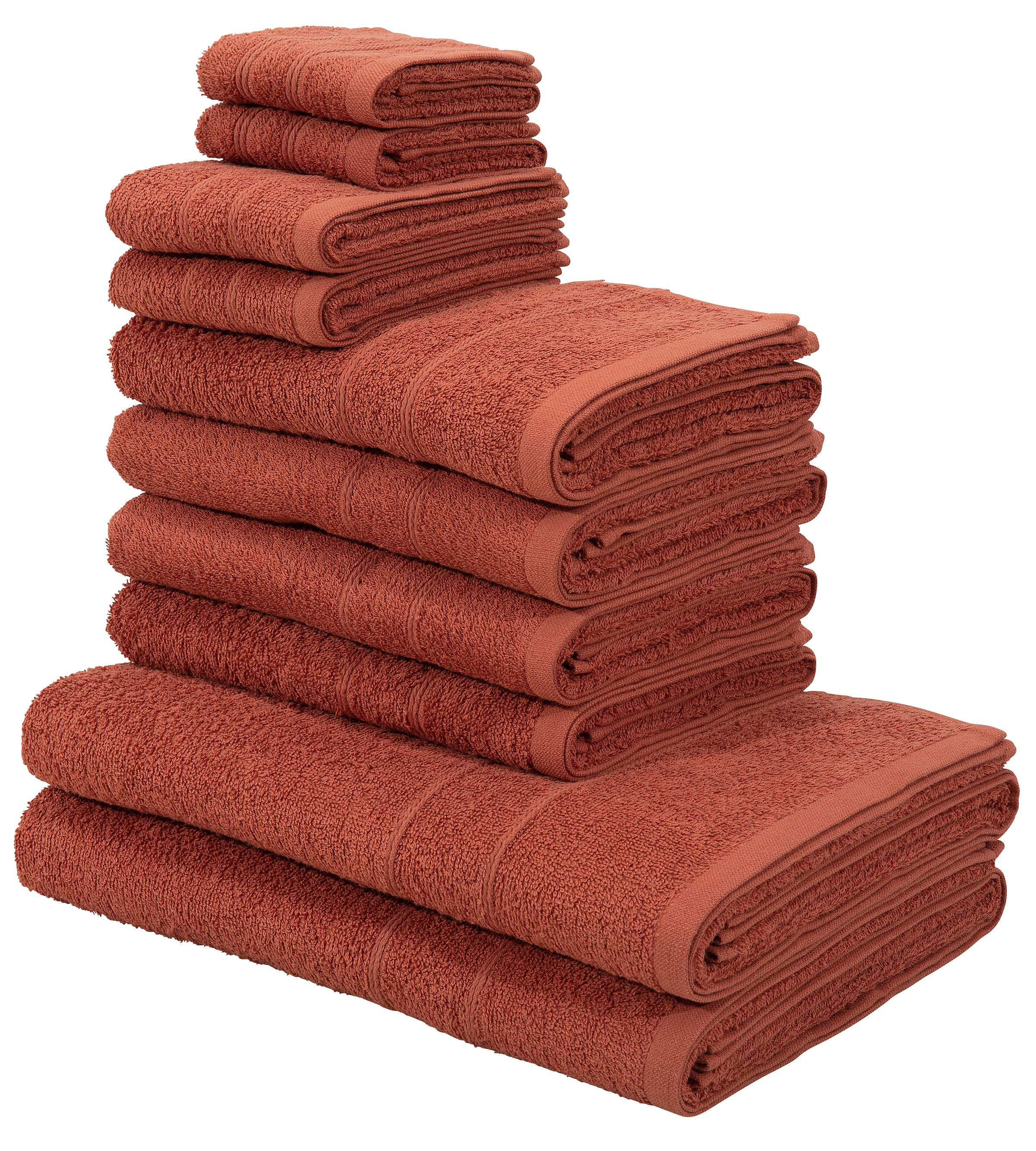 my home Handtuch Set »Inga«, 10 schnell 100% feiner Handtücher mit Baumwolle aus Set, tlg., Bordüre, bestellen und Walkfrottee, bequem Handtuchset