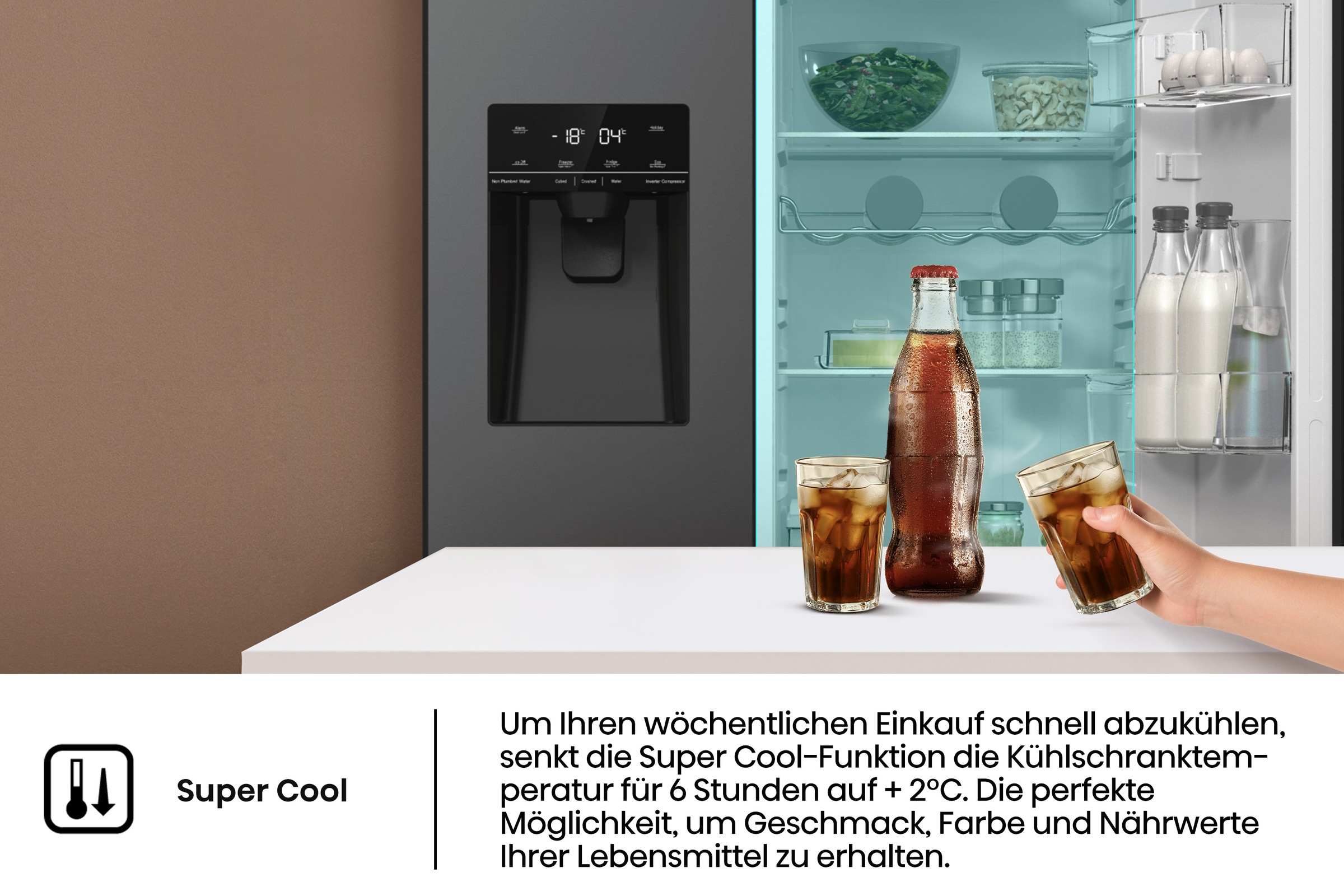 Hisense Side-by-Side »RS5P535NTFE«, Wasser-/Eisspender