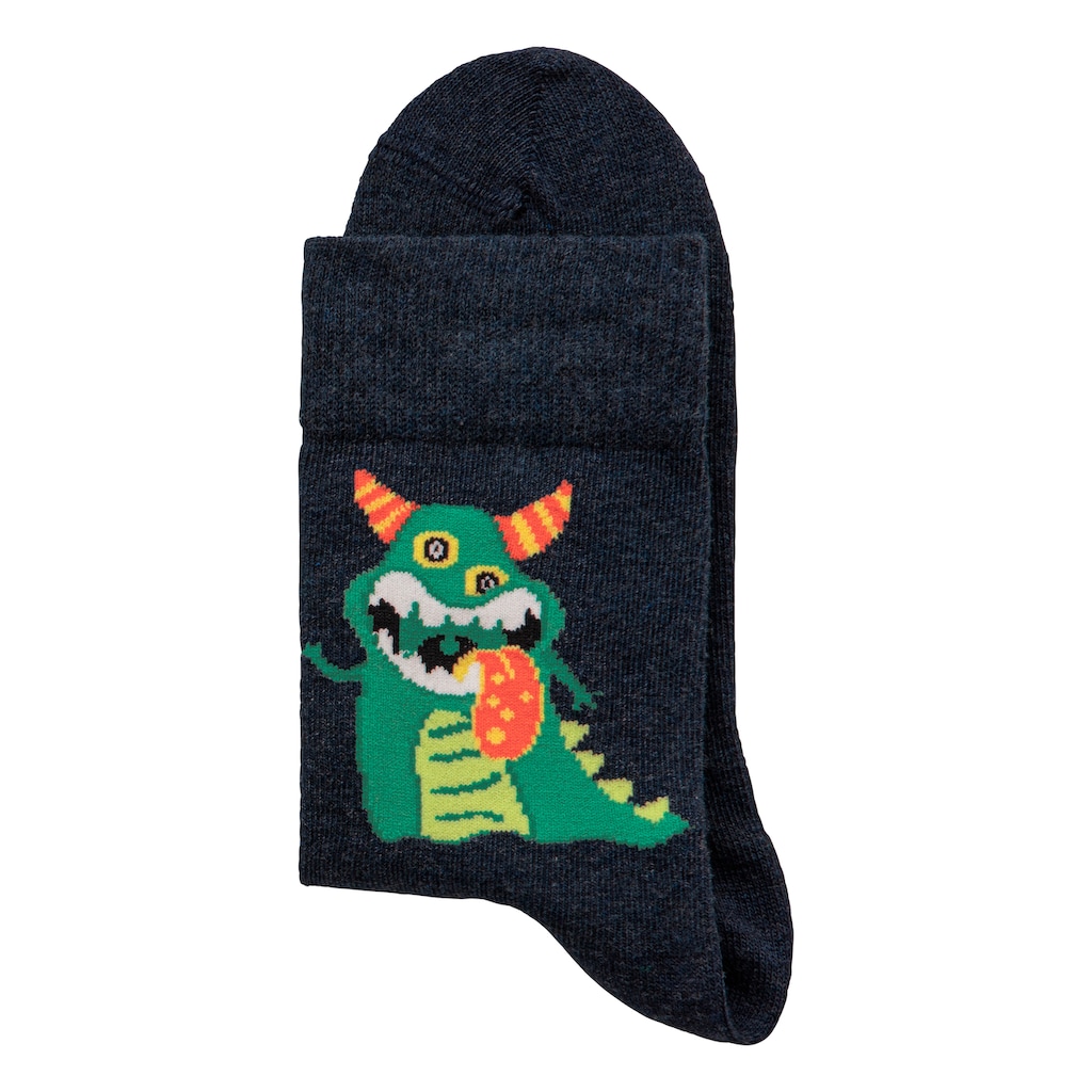 H.I.S Freizeitsocken, (5 Paar), mit lustigen Monstermotiven