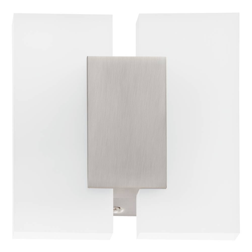 EGLO Deckenleuchte »METRASS 2 Wandleuchte, Wandbeleuchtung, Flurlampe, weiß, modern«, 2 flammig, Leuchtmittel LED-Board | LED fest integriert, Wohnzimmerlampe, satiniertes Kunststoff, schlicht, Alu, 20x17x5,5cm