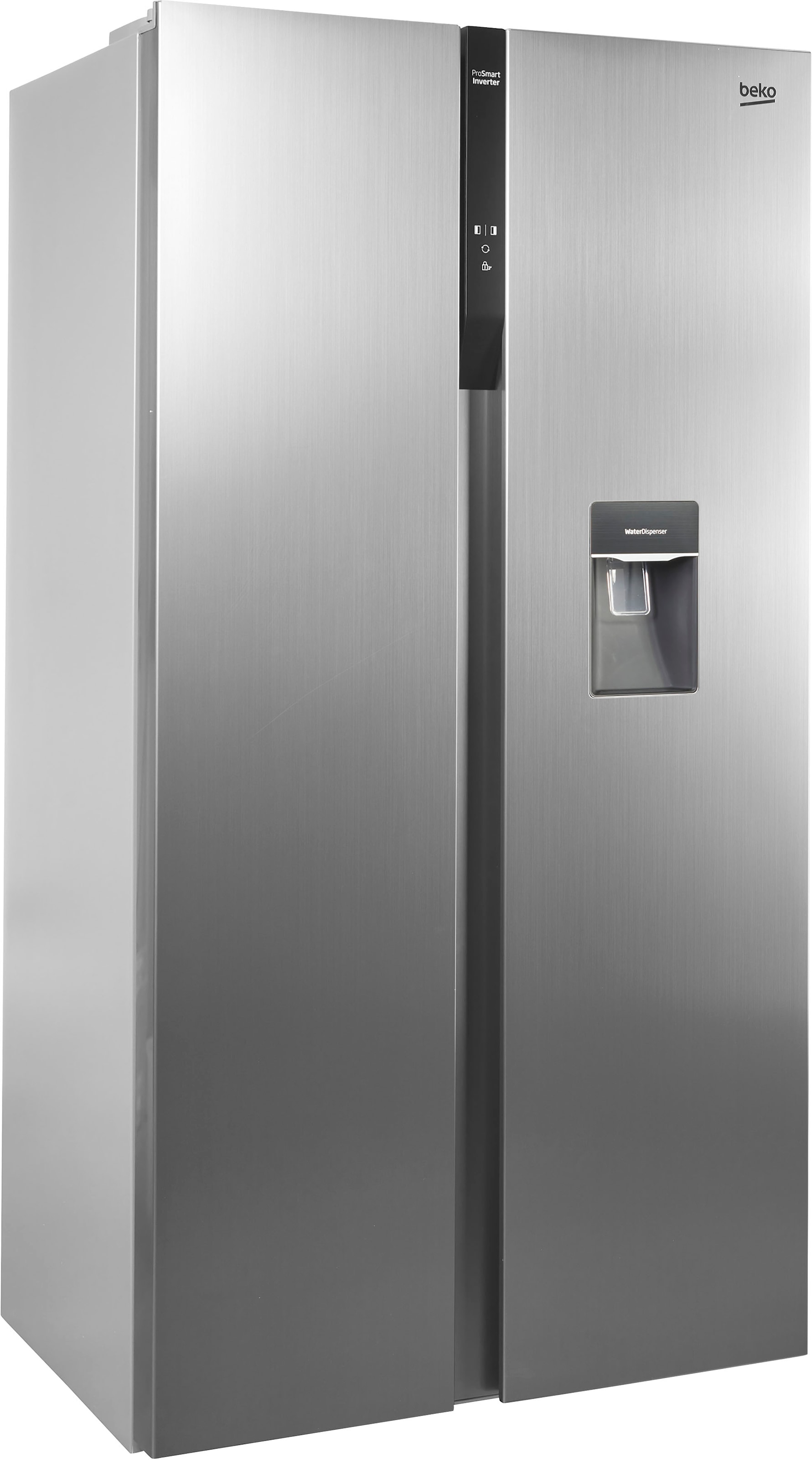 BEKO Side-by-Side »GNO5322WDXPN 8997663200«, GNO5322WDXPN 8997663200, 177 cm hoch, 90 cm breit