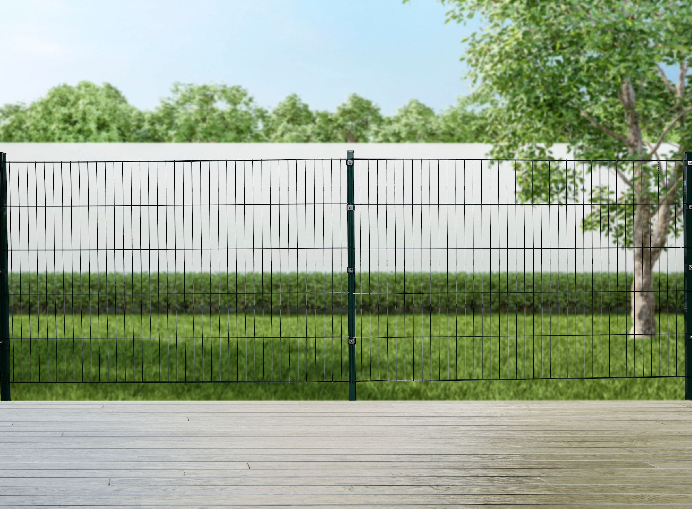 GARDEN 'N' MORE Doppelstabmattenzaun »Excellent« 15 Elemente für 30 m, LxH: 200 x 103 cm, mit 16 Pfosten