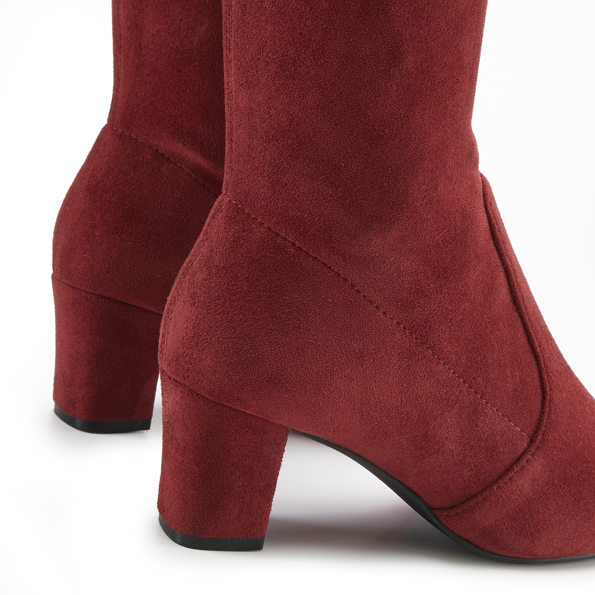 LASCANA Schlupfstiefel, Schlupfboots, Slouchy Boots, Slip-On, Stretch & Blockabsatz