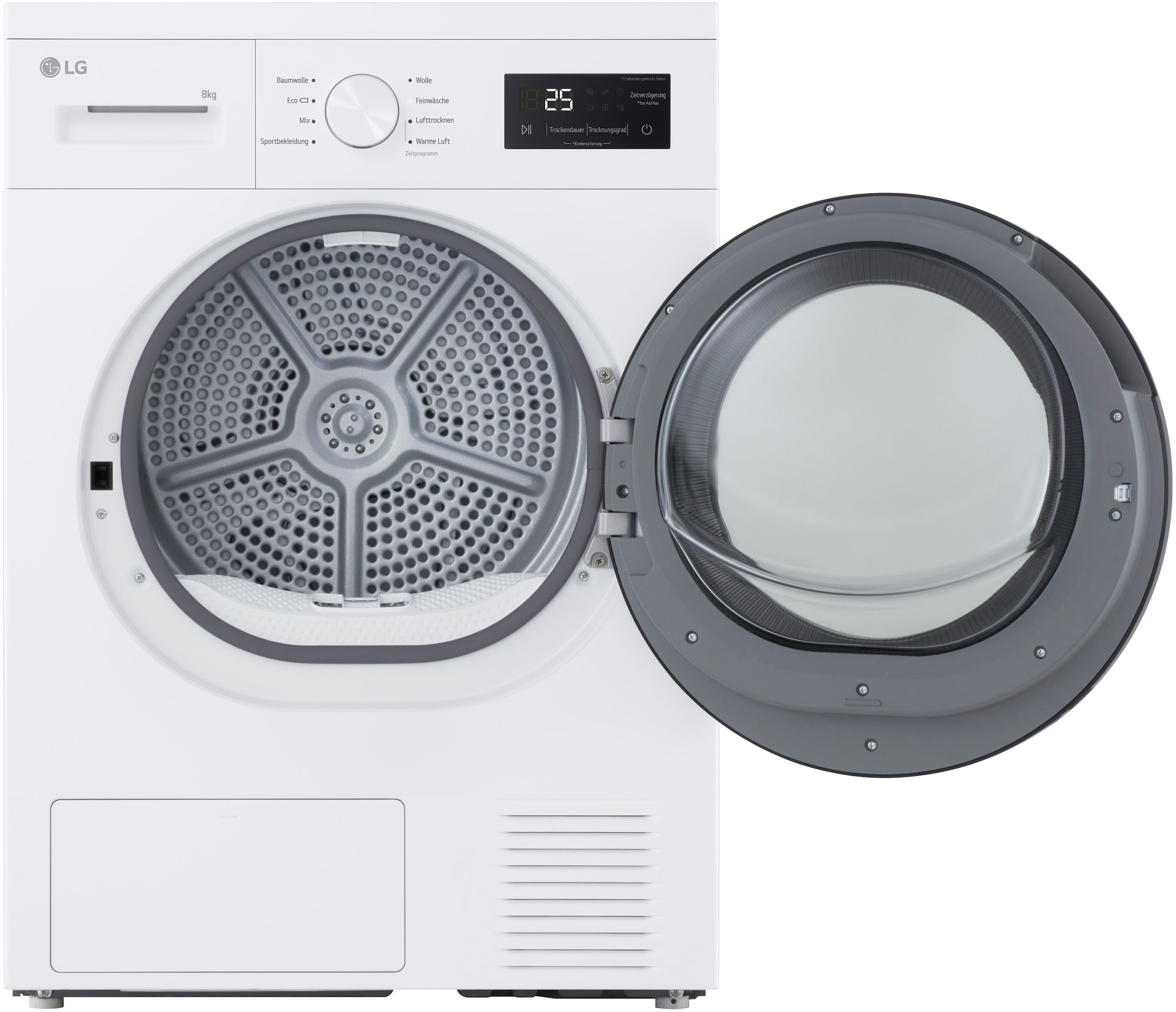 LG Wärmepumpentrockner »RT80B2«, Sicherheitsglastür
