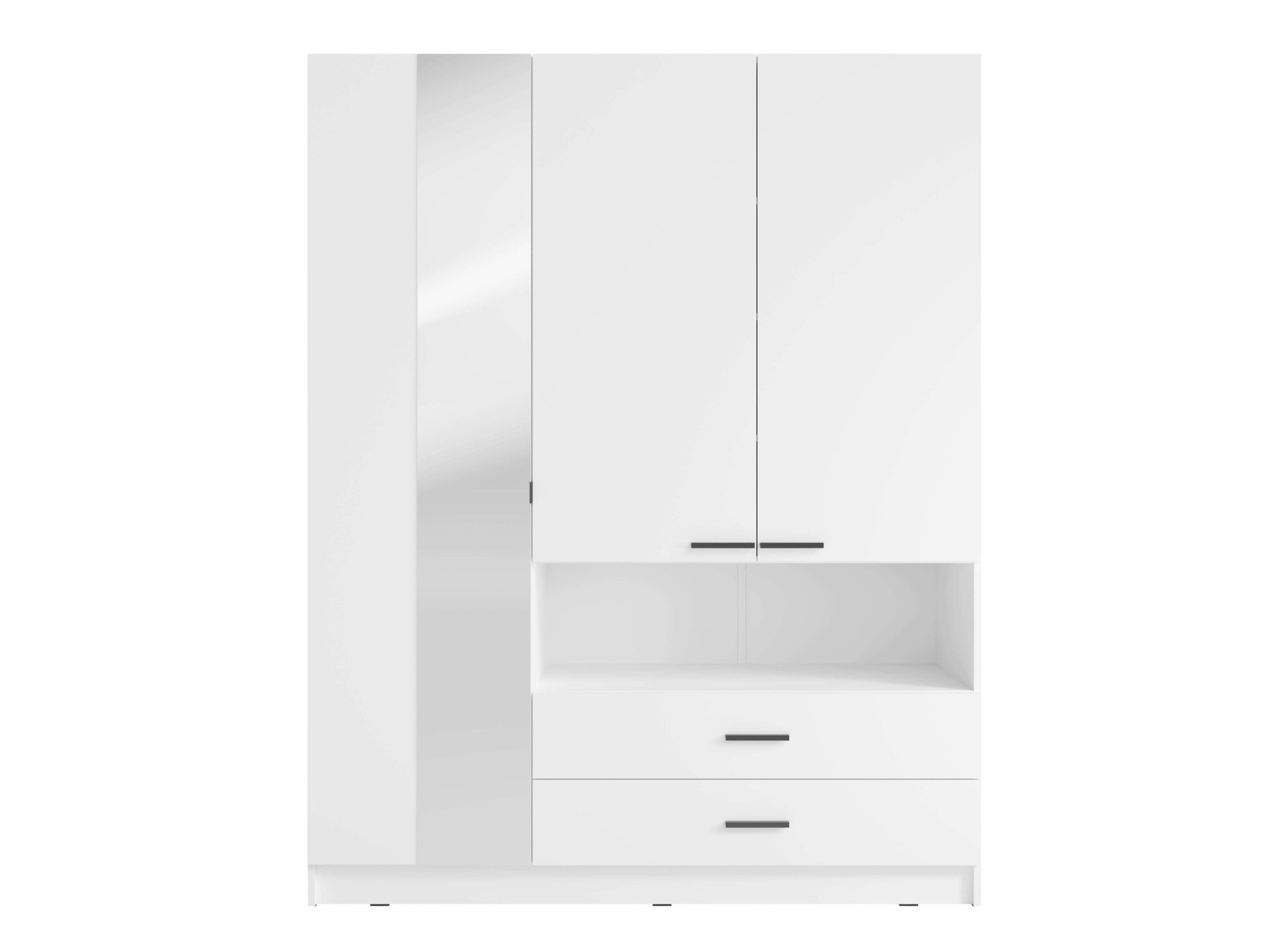 INOSIGN Kleiderschrank »LAREDO Wäscheschrank komplette Innenausstattung, Maße 158,3/200,5/55cm«, Garderobe mit offenem Fach, 3 Türen und 2 Schubladen, FSC