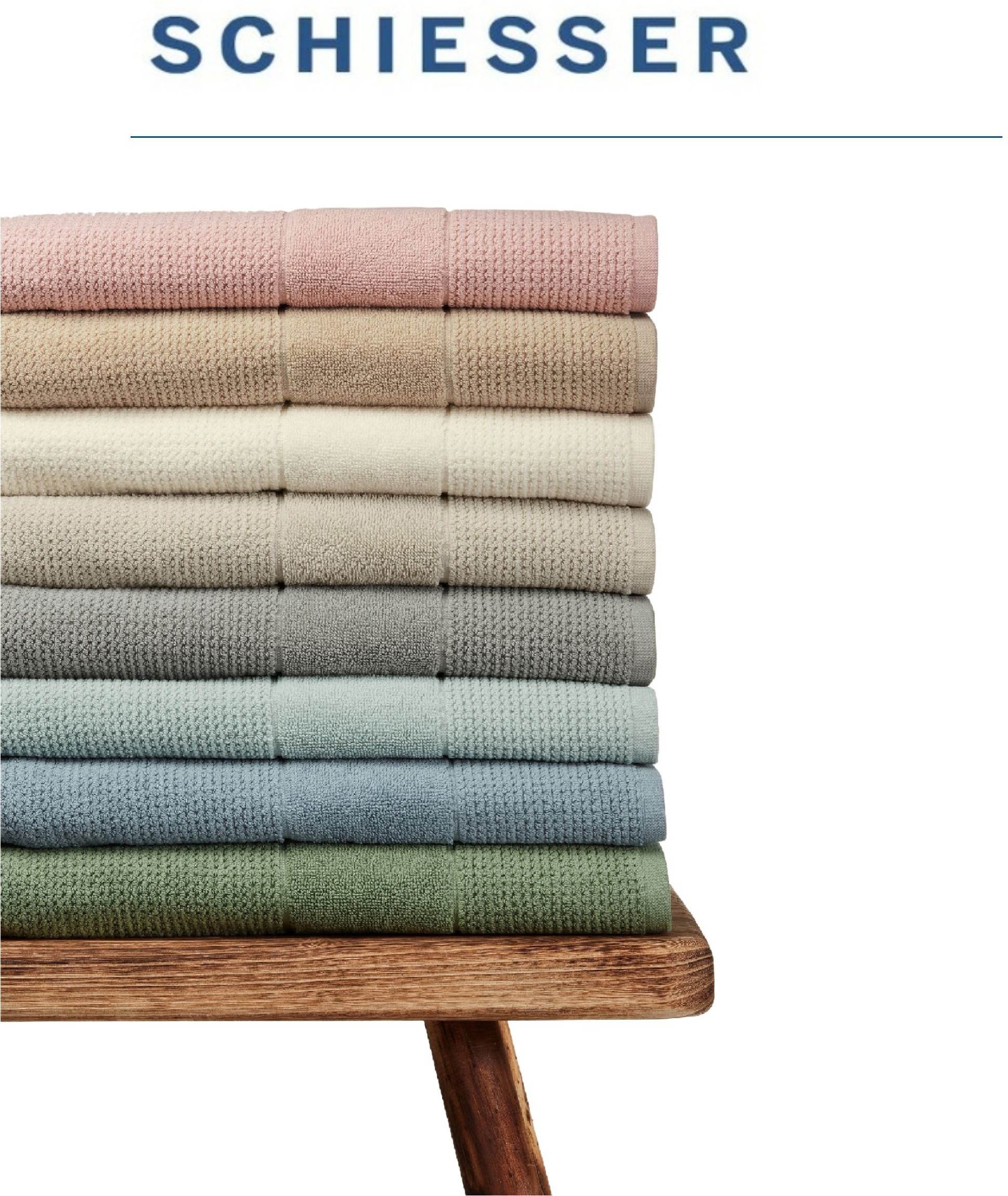 Schiesser Duschtücher »Turin aus 100% Baumwolle in dezenter Reiskornoptik« OEKO-TEX® MADE IN GREEN
