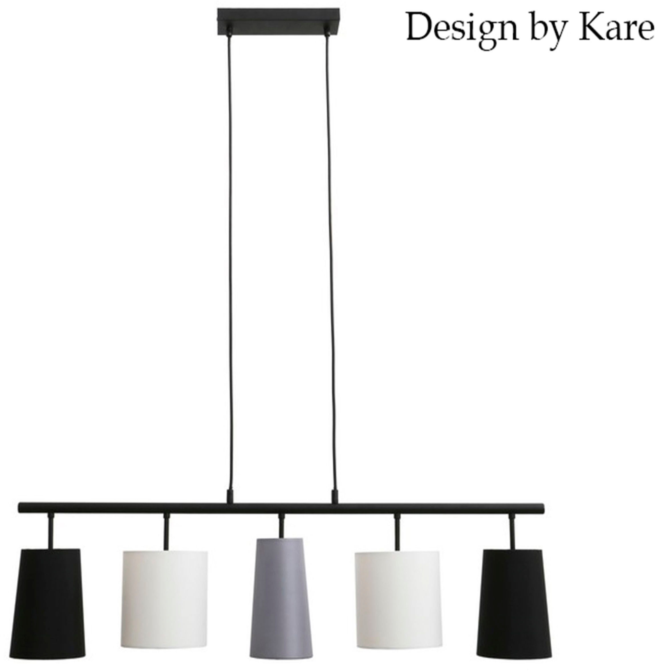 Briloner Leuchten Pendelleuchte »4009055 SHADES«, Leuchtmittel E14 | ohne Leuchtmittel, Hängelampe, 96x120cm, Grau-Schwarz-Weiß, max.40W, E14, Esszimmer