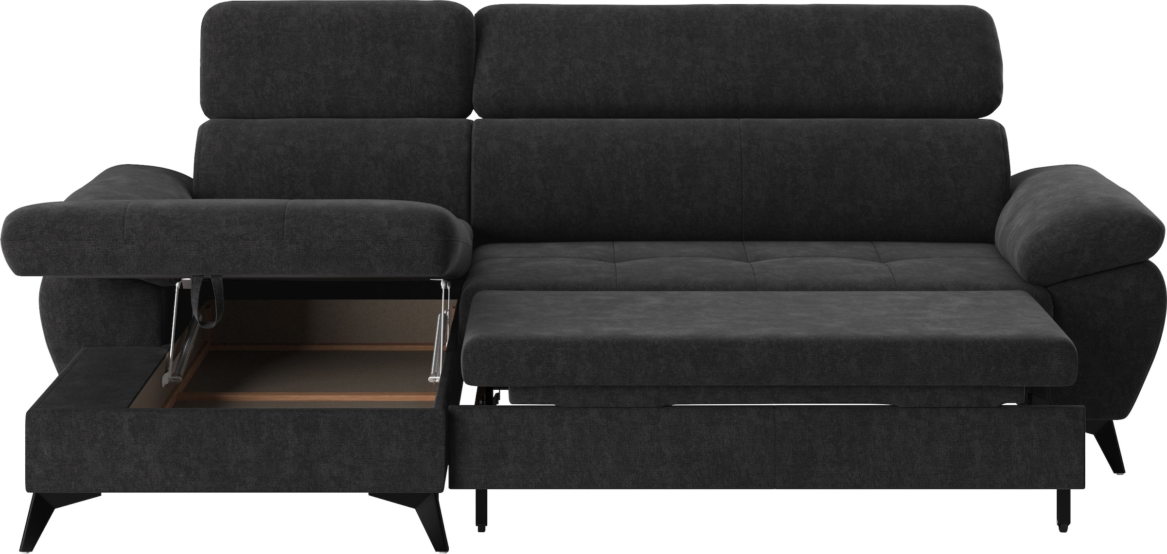 COTTA Ecksofa »Hudson L-Form«, mit Kopfteilverstellung, wahlweise mit Bettfunktion & Bettkasten