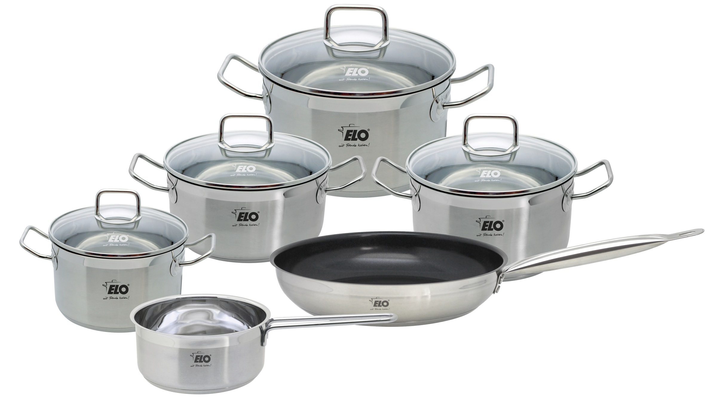 Elo Basic Topf-Set »Basic Profi Duo Therm Topfset 6-teilig«, Edelstahl, (Se günstig online kaufen