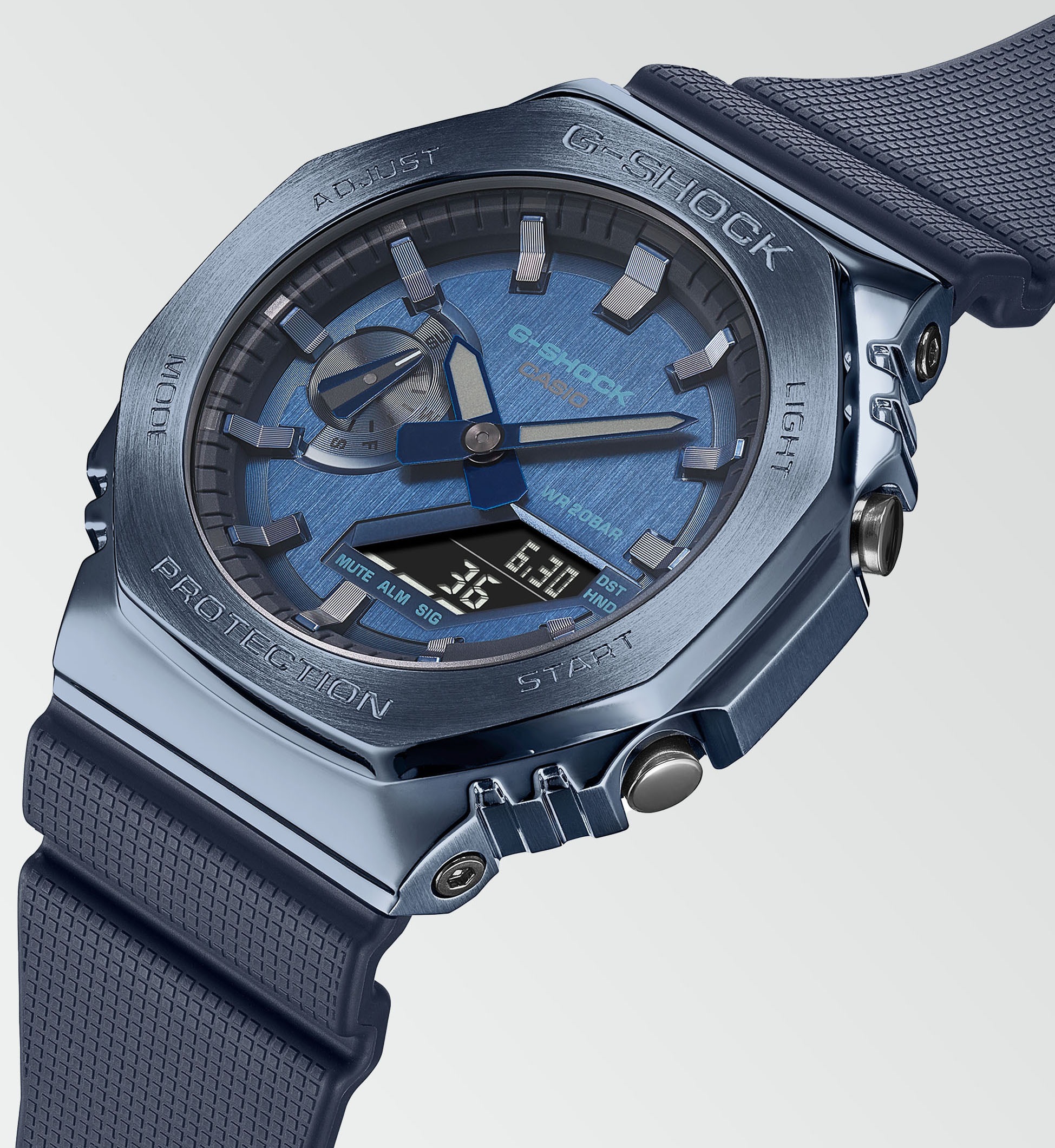CASIO G-SHOCK Chronograph, Quarzuhr,Armbanduhr,Herrenuhr,digital, bis 20 bar wasserd.Resinarmband