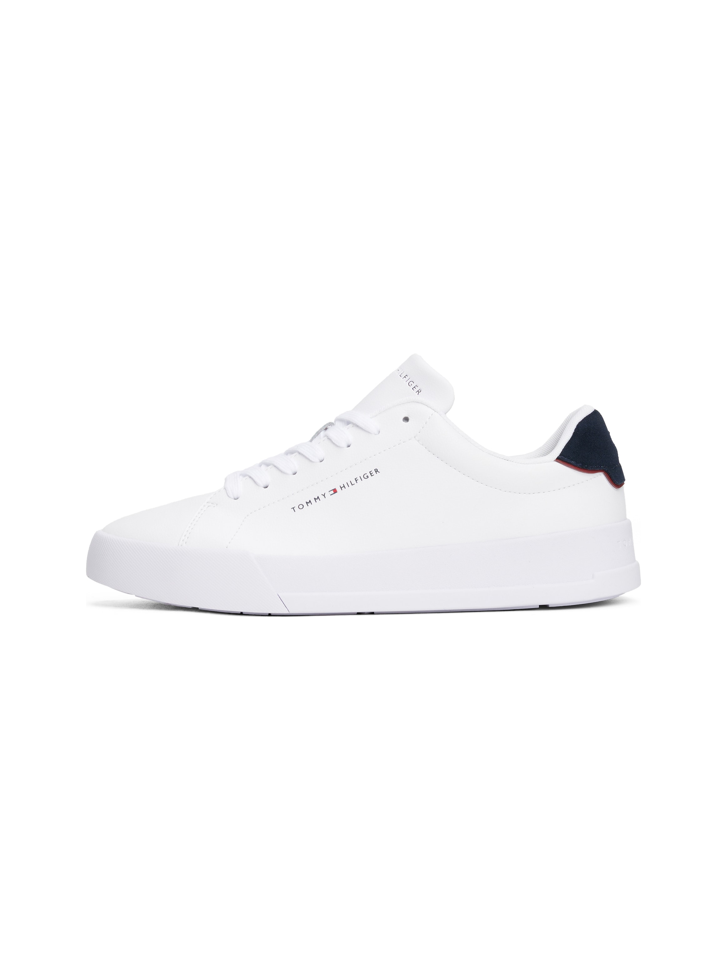 Tommy Hilfiger Sneaker »TH COURT LTH DETAIL ESS«, Freizeitschuh, Halbschuh, Schnürschuh mit seitlichem Logoschriftzug