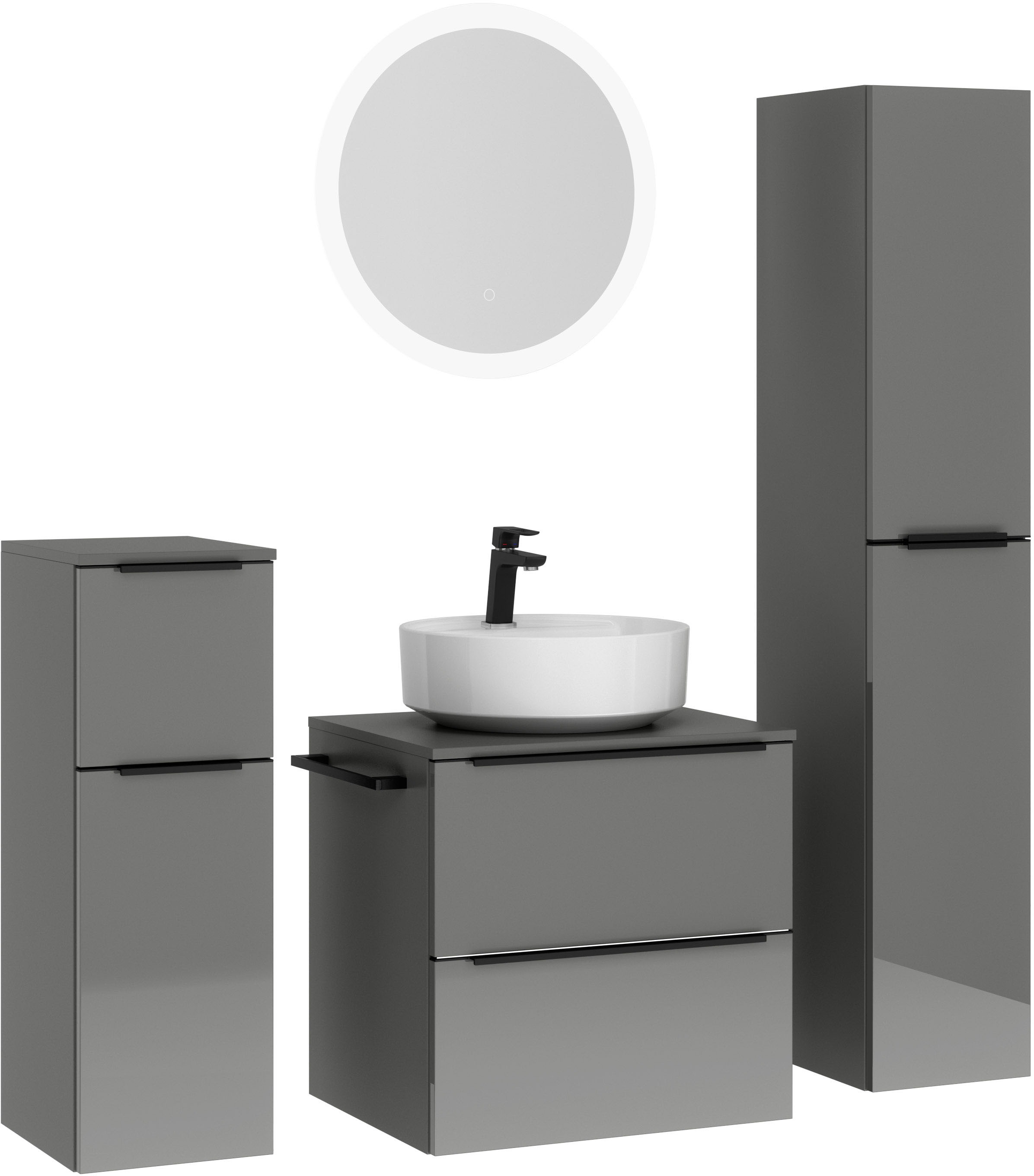 nobilia® Badmöbel-Set »Alvene« vormontiert, mit Soft-Close, 4 Stk. tlg. Hoc günstig online kaufen