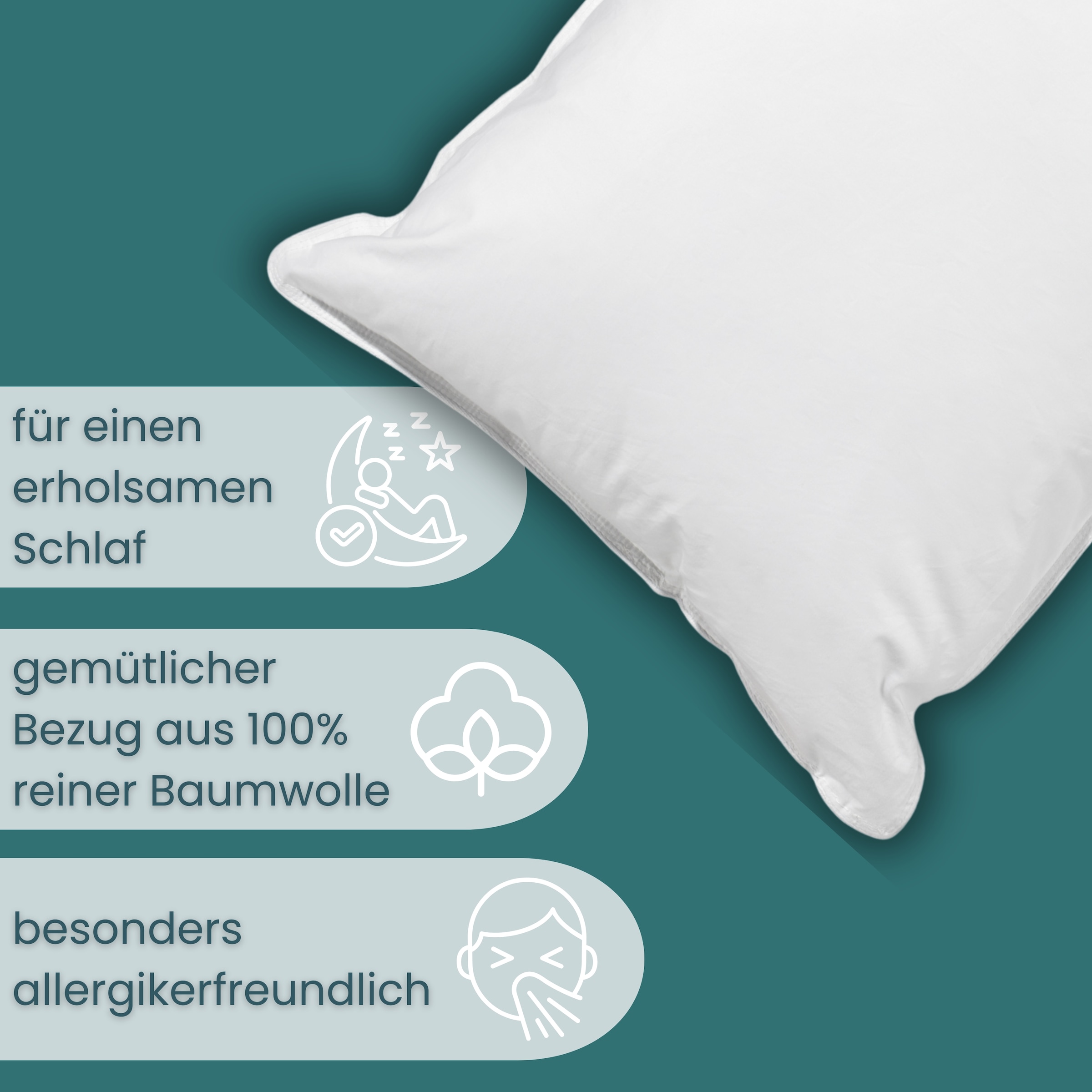 OTTO home Wasserkissen »Aavon, Nackenstützkissen 40 x 80 cm« individuell anpassbare Füllmenge bis 4,5 L, Bezug waschbar