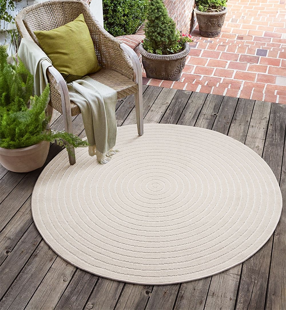 the carpet Teppich »Santo Plus«, rund, 5 mm Höhe, Plus moderner robuster In und Outdoor Teppich