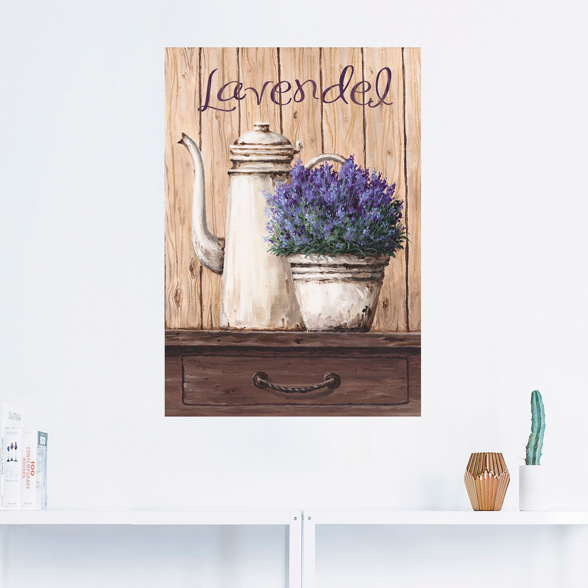 Artland Wandbild »Lavendel«, Vasen & Töpfe, (1 St.), als Leinwandbild, Wandaufkleber in verschied. Größen