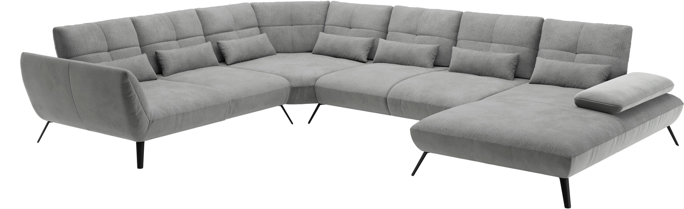 Places of Style Wohnlandschaft »Mikado U-Form«, inkl. Sitztiefenverstellung und Armteilverstellung