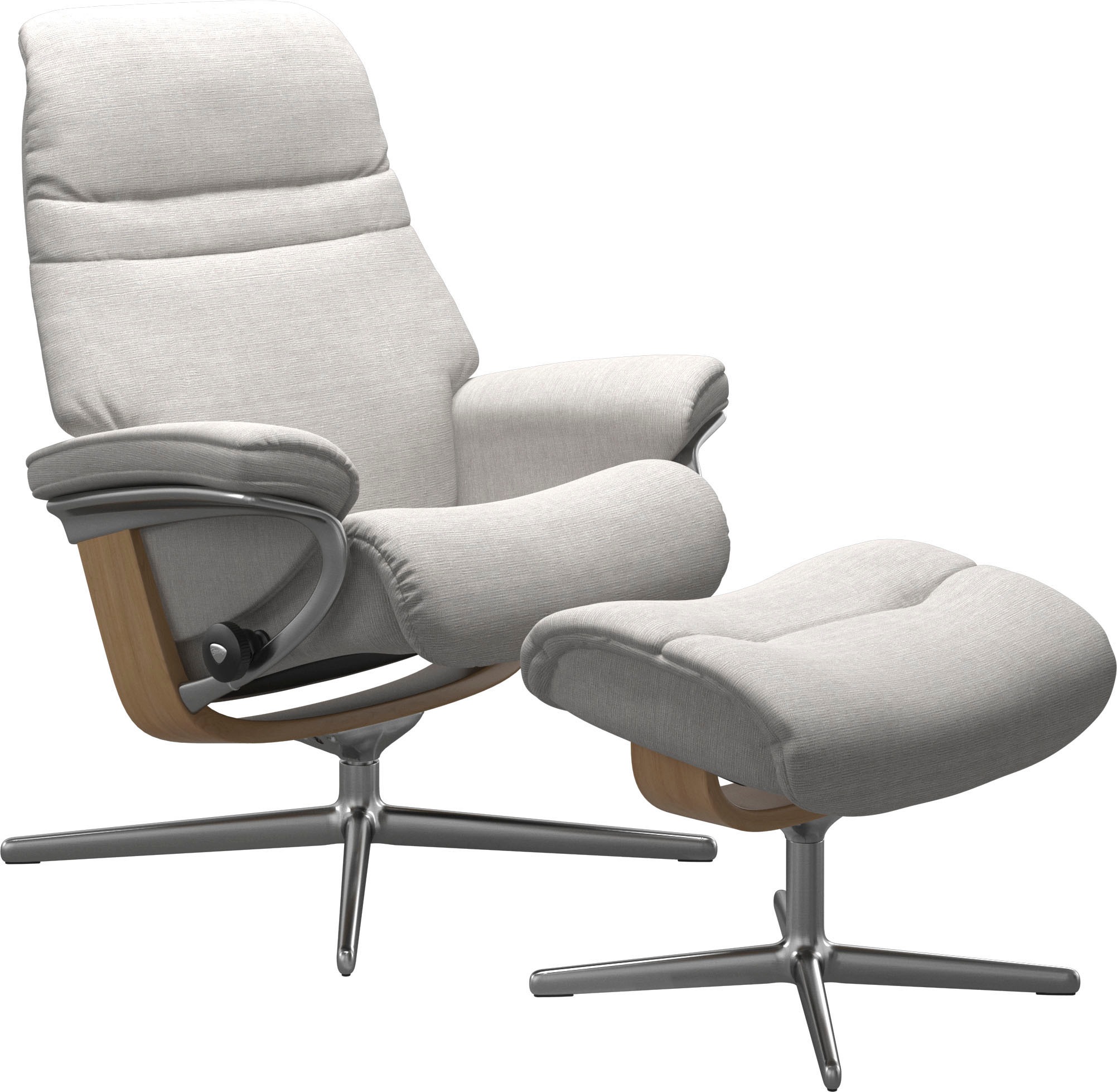 Stressless® Fußhocker »Sunrise«, mit Cross Base, Größe S, M & L, Holzakzent Eiche