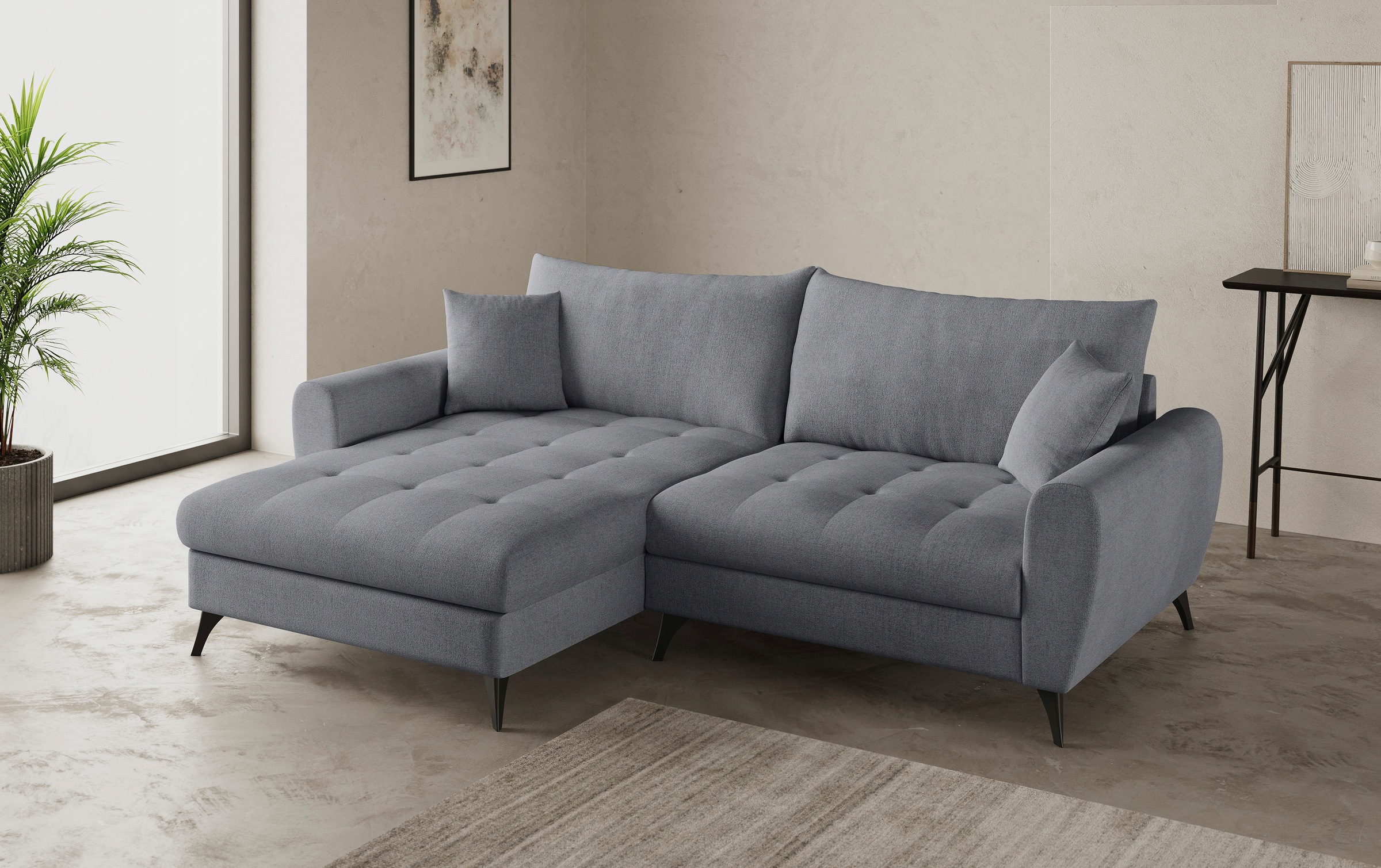 Mr. Couch Ecksofa »Blackburn II L-Form«, Wahlweise mit Kaltschaumpolsterung bis 140 kg belastbar