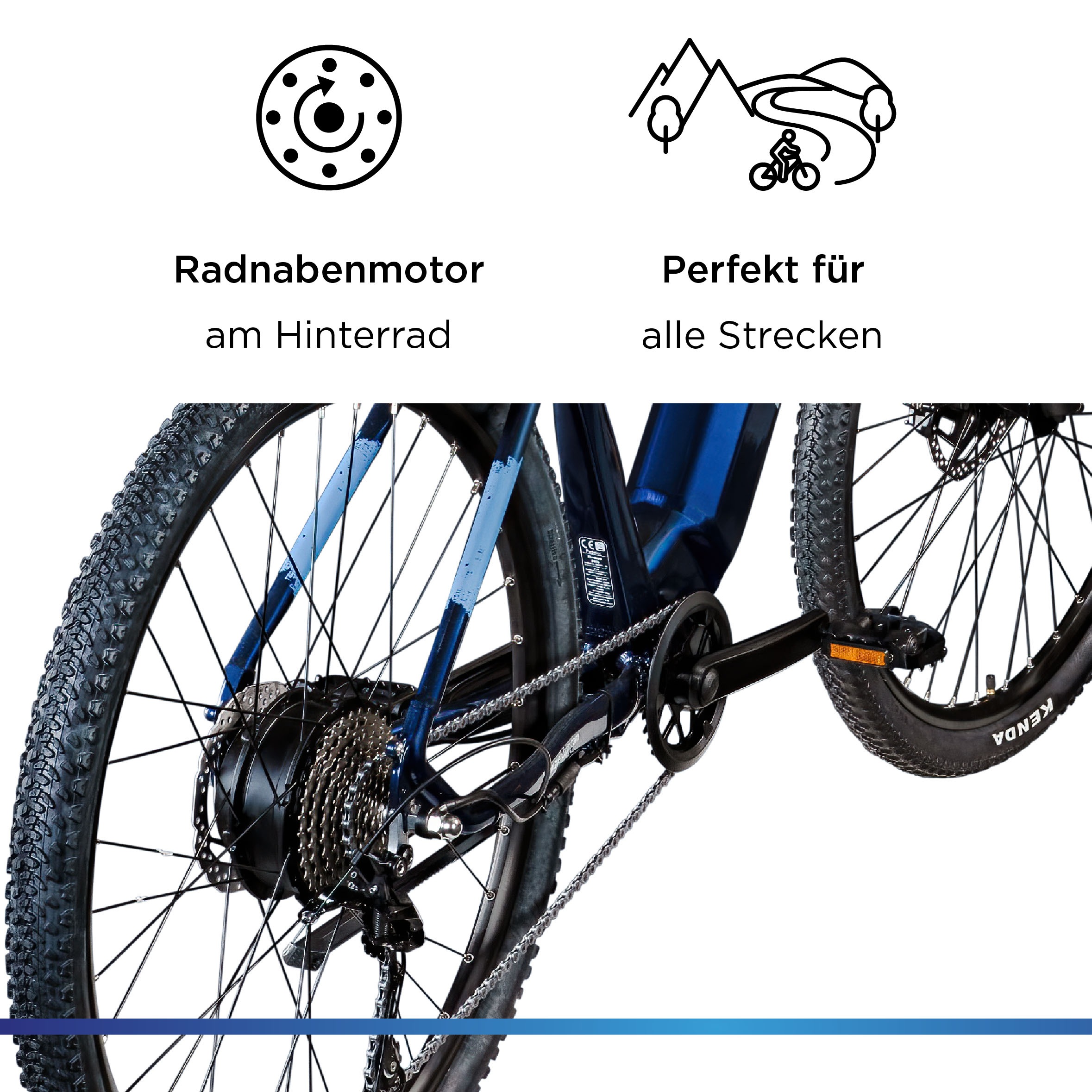 Zündapp E-Bike »Z808«, 10 Gang, Shimano, Deore RD-T6000, Heckmotor 250 W