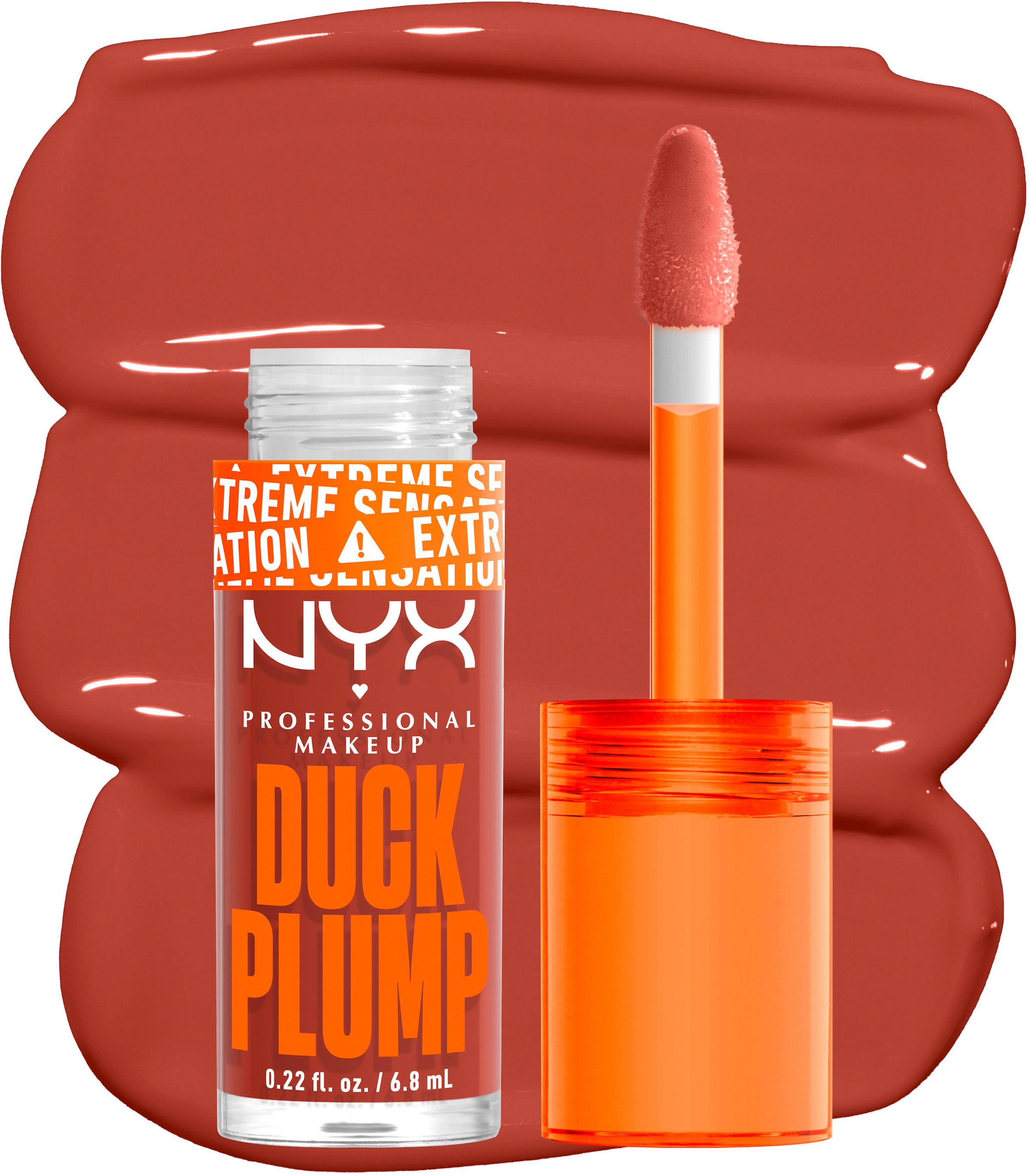NYX Lipgloss »NYX Professional Makeup Duck Plump Brown of Applause«, mit Collagen