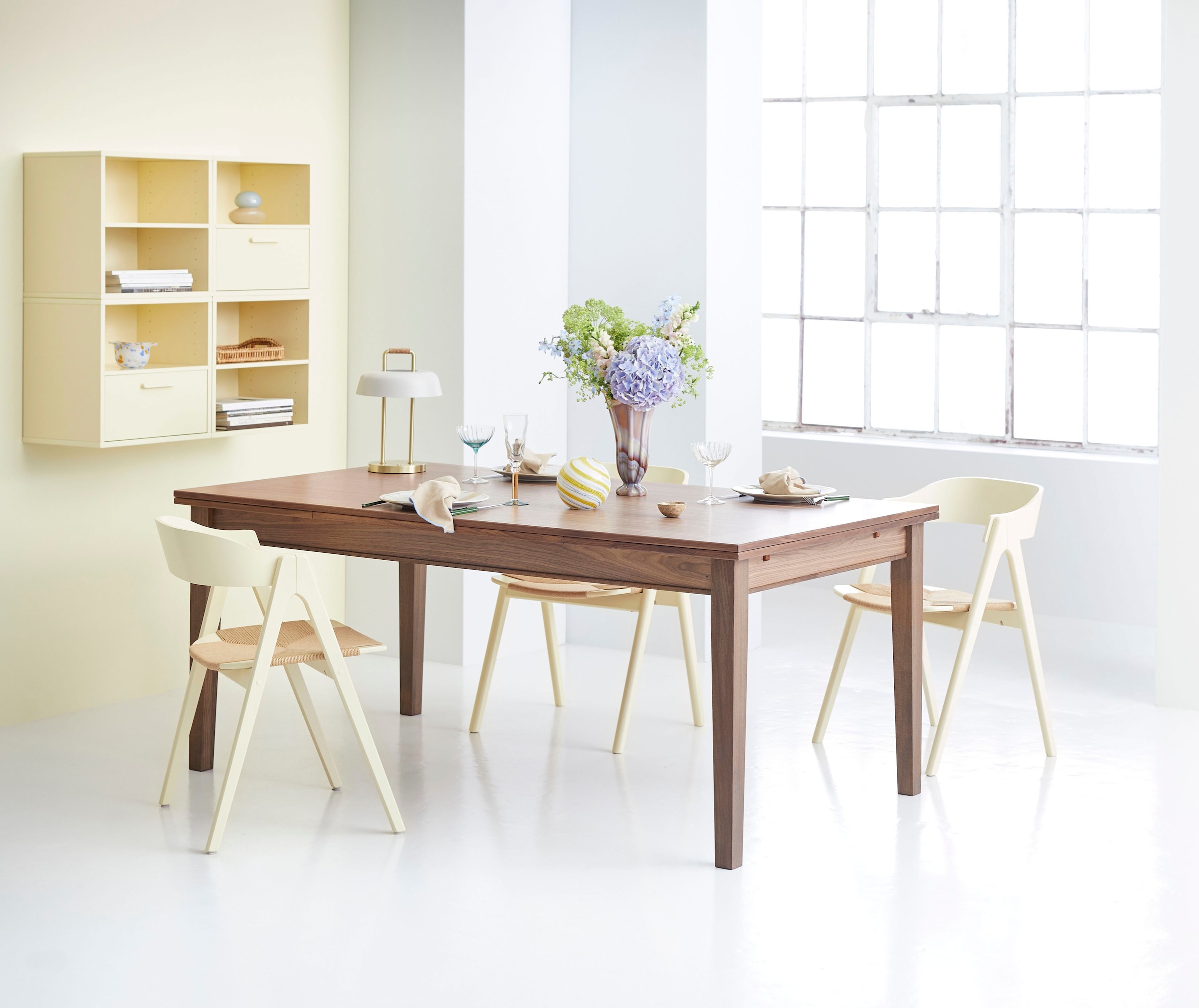 Sami«, in Hammel »Basic by Esstisch 180(280)x100 Furnier Massivholz in und Raten cm, auf Tischplatte Gestell Furniture kaufen Hammel