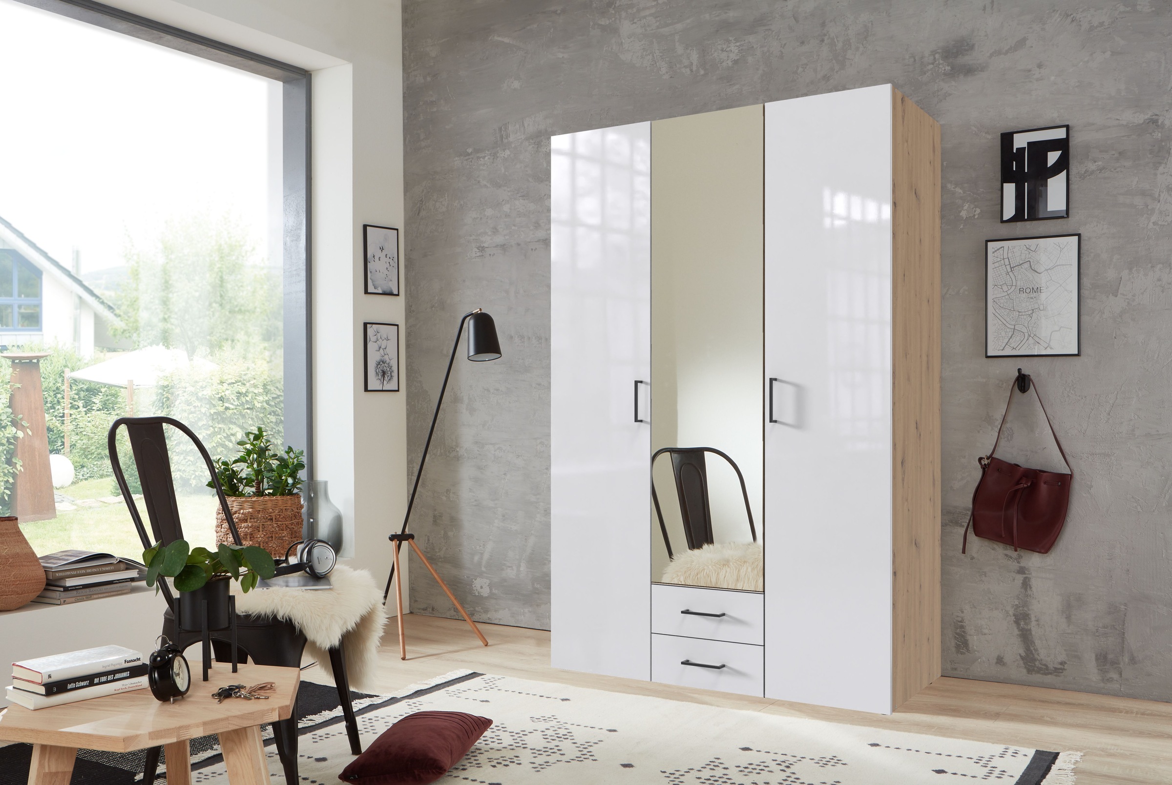 Wimex Drehtürenschrank »Mugano, 135 oder 180cm breit, 208 oder 236cm hoch, günstig online kaufen