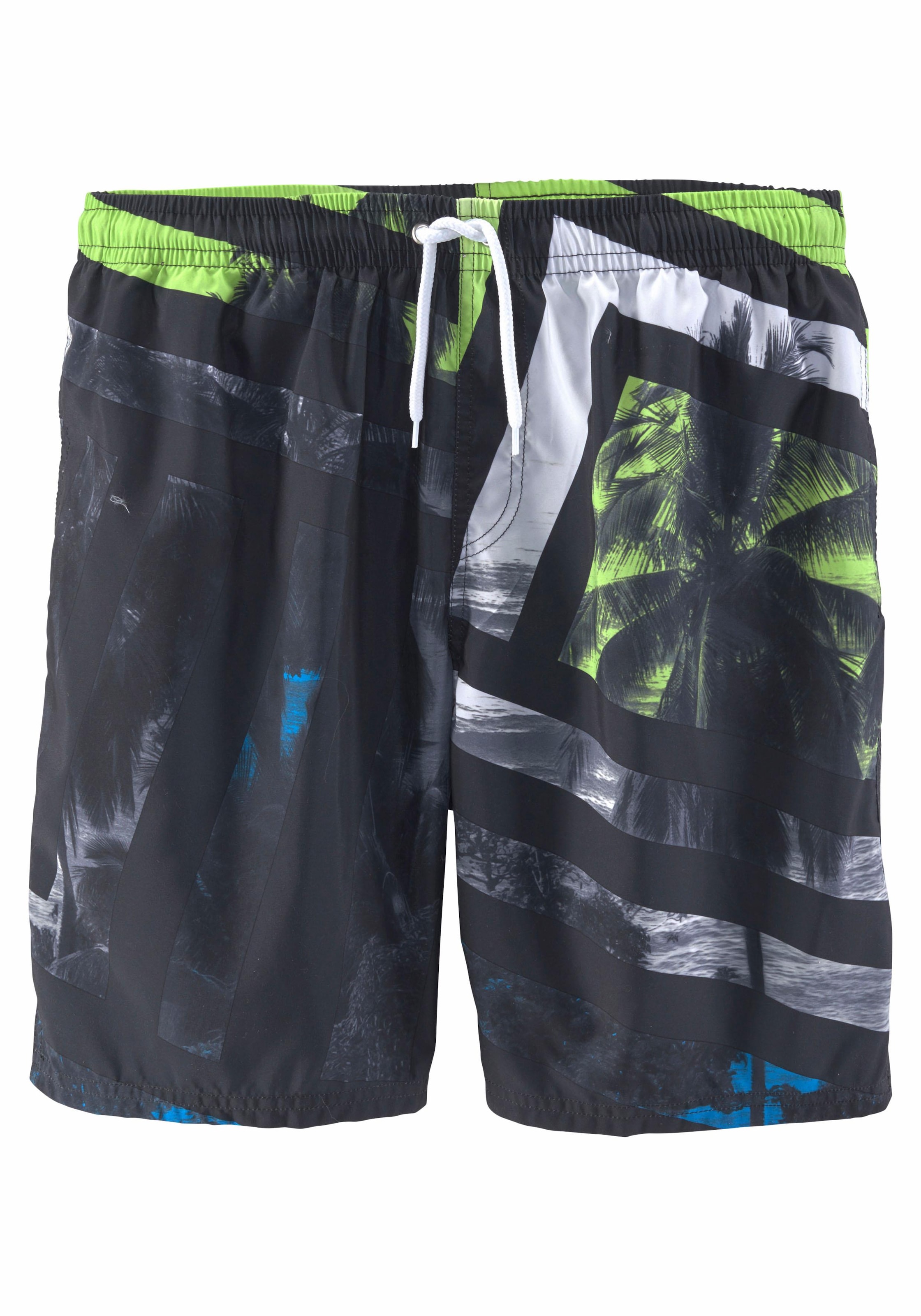 Bild von Buffalo Badeshorts, mit Fotoprint und Streifen