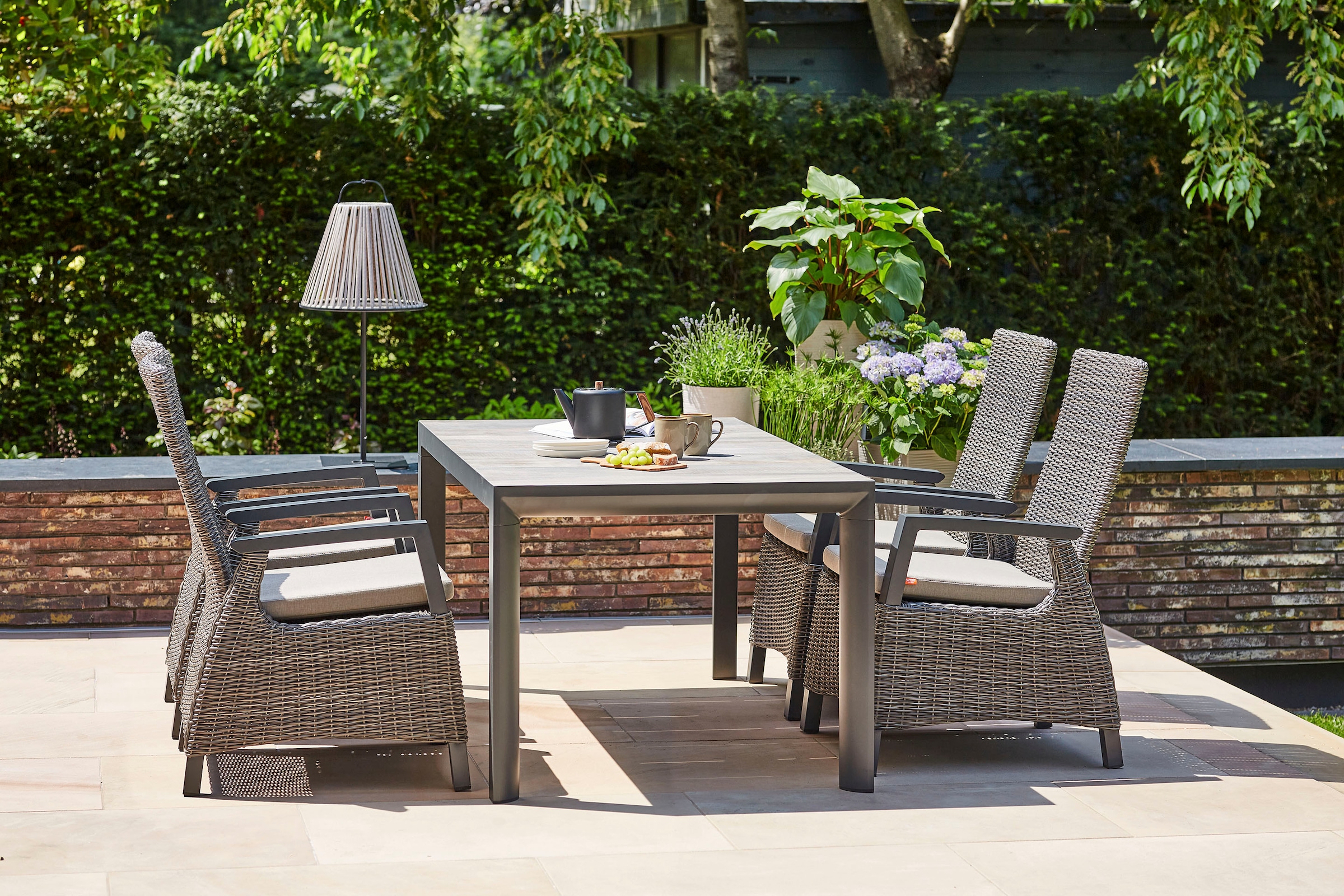 Siena Garden Garten-Essgruppe »Corido«, (Set, 13 tlg.), bestehend aus 6 Sesseln, 6 Kissen und 1 Tisch