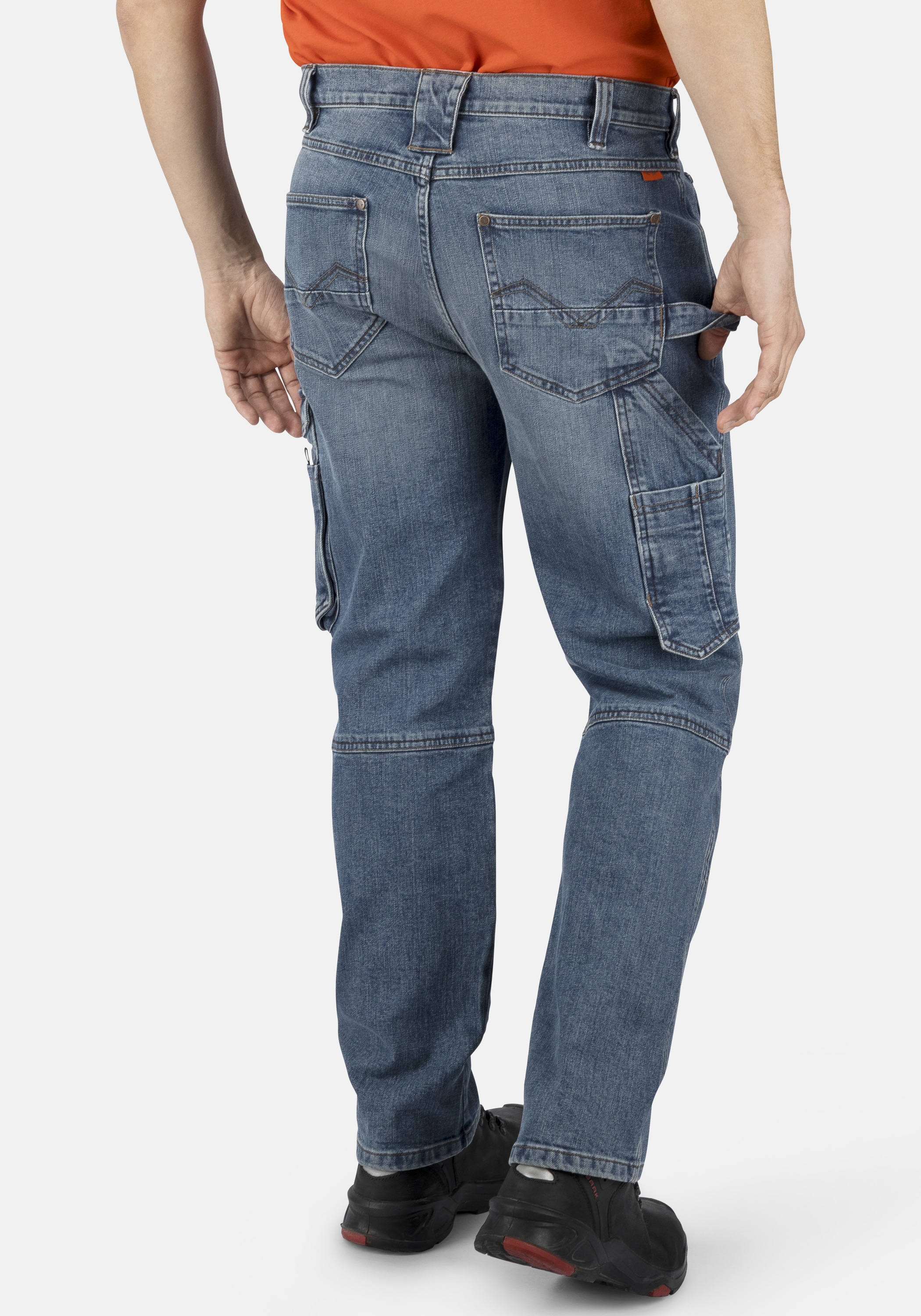 HERO by John Medoox Workerjeans »CALGARY Denim Basic Workwear Arbeits-Cargojeans«, Arbeits-Cargojeans Denim / Jeansfür Herren