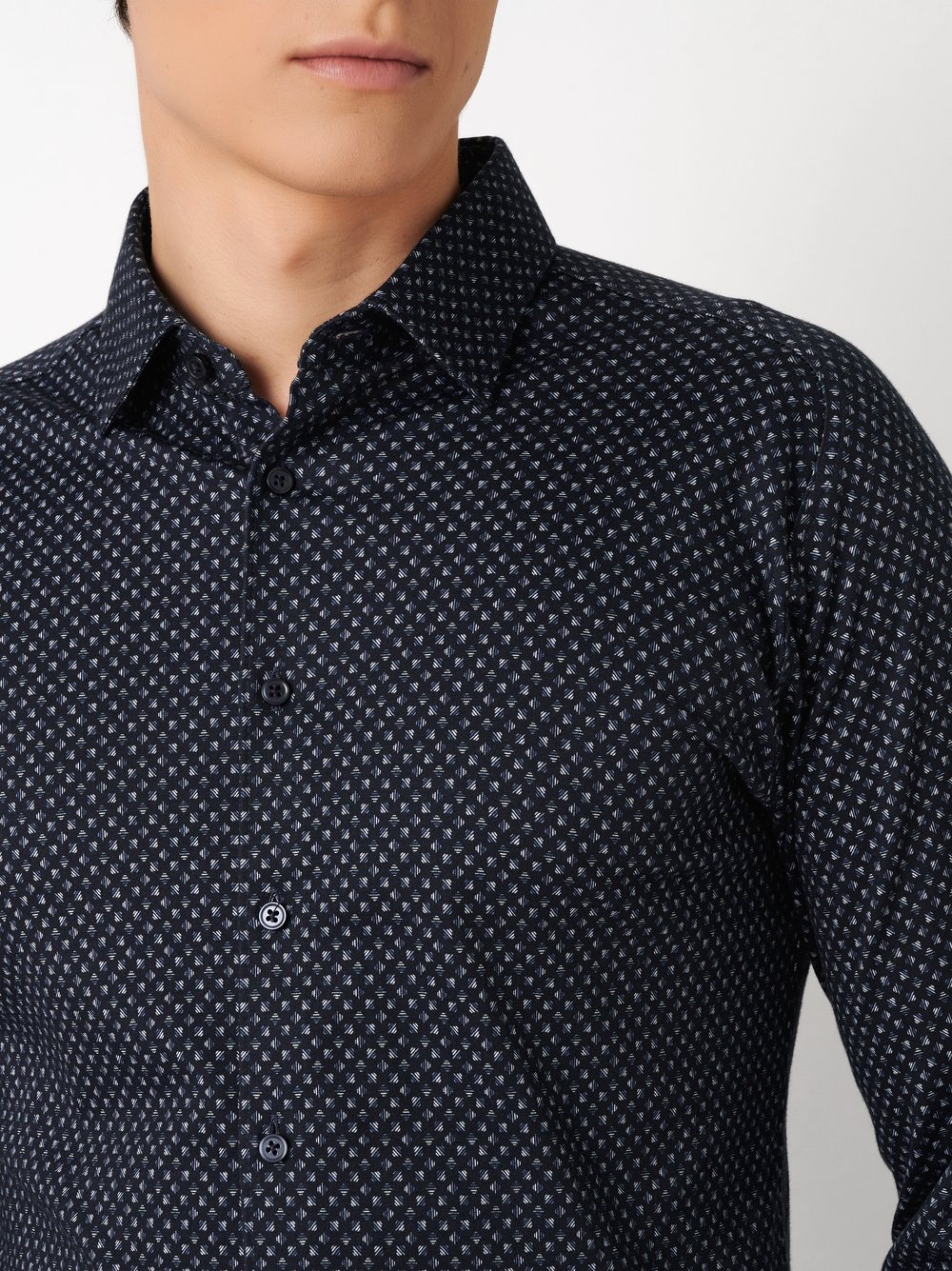 DESOTO Langarmhemd »Jersey Casual Kent«