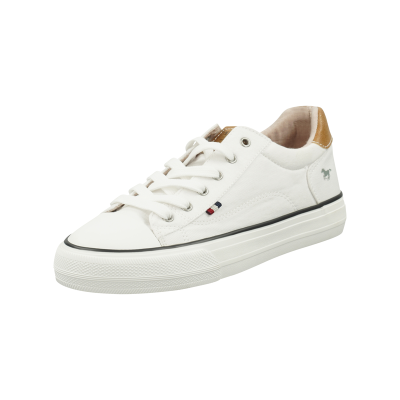 MUSTANG SHOES Sneaker »Sneaker Lederimitat/Textil« Weiß 41 41 Verschluss: Schnürung