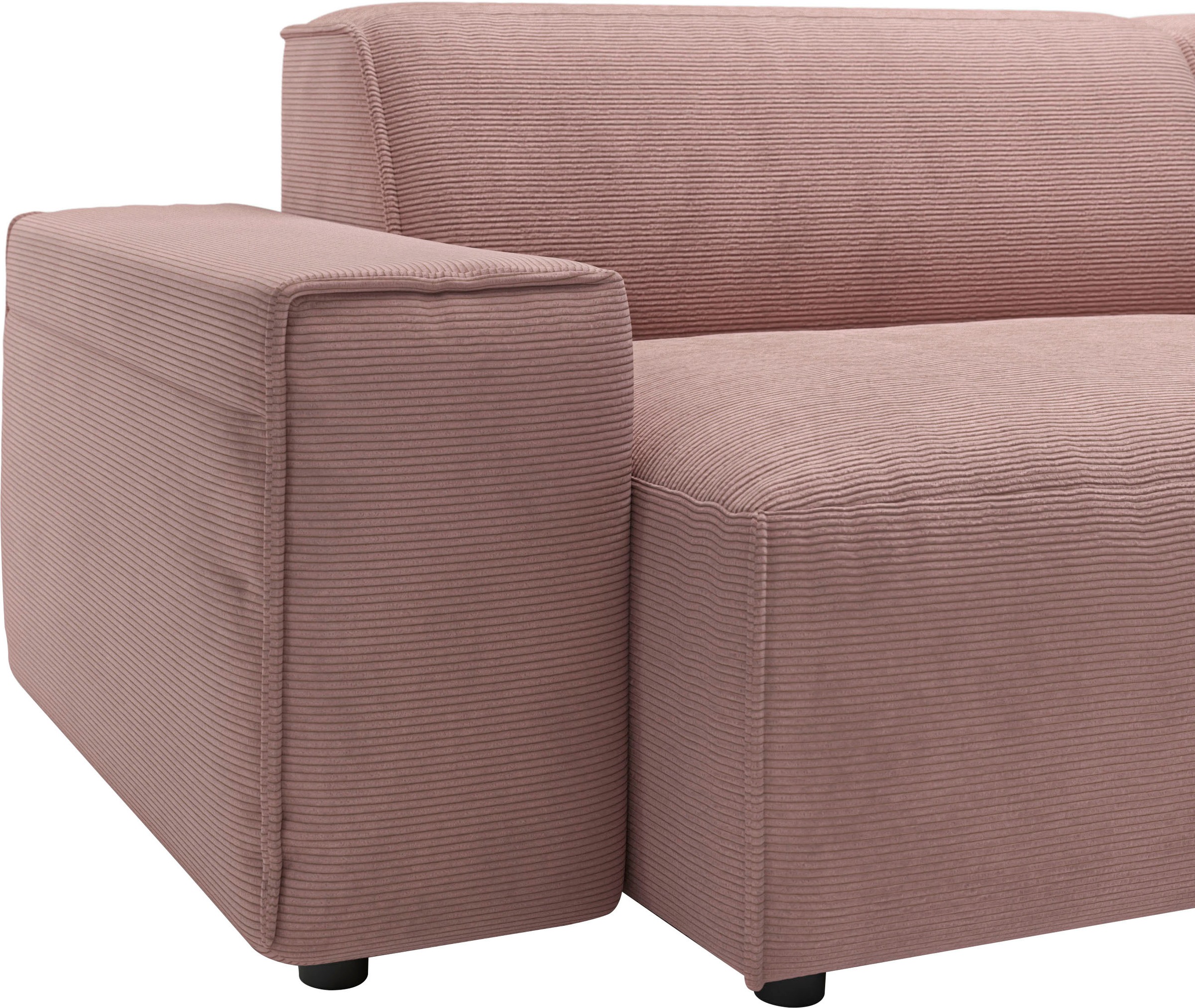 andas Ecksofa »Glimminge L-Form auch in Breitcord, Feincord + Easy care-Bezug,«, Breite 264, Zierkissen