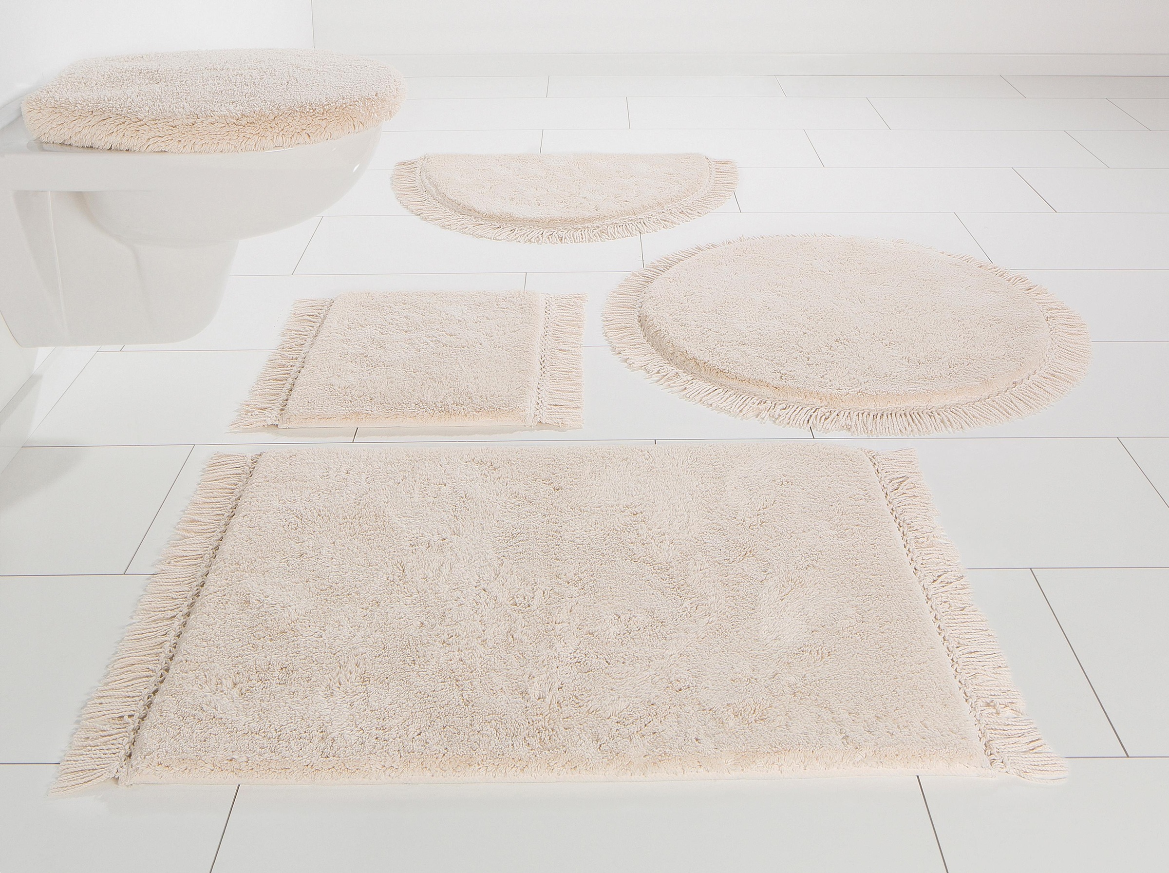 my home Badematte »Finca, Badvorleger, Badezimmer Teppich« Höhe 16 mm rutsc günstig online kaufen