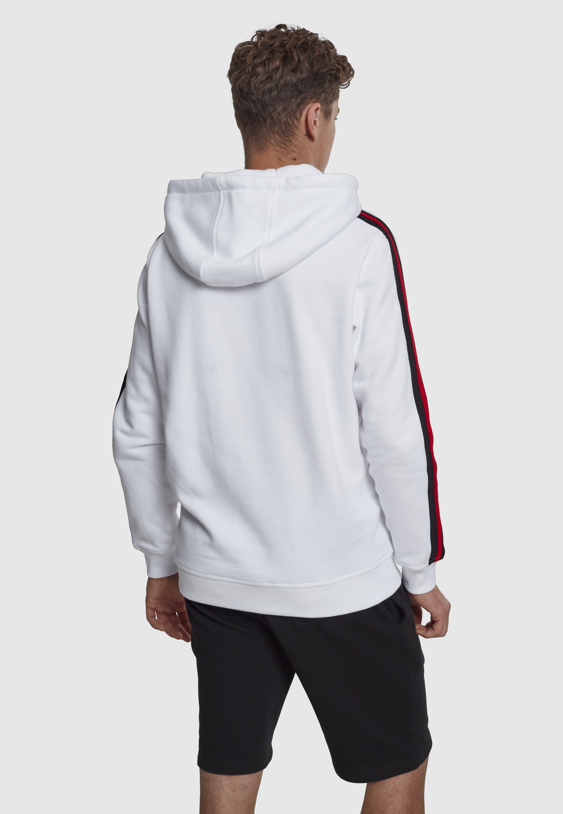 URBAN CLASSICS Kapuzenpullover »Urban Classics Herren Stripe Shoulder Hoody« 1 Stk.