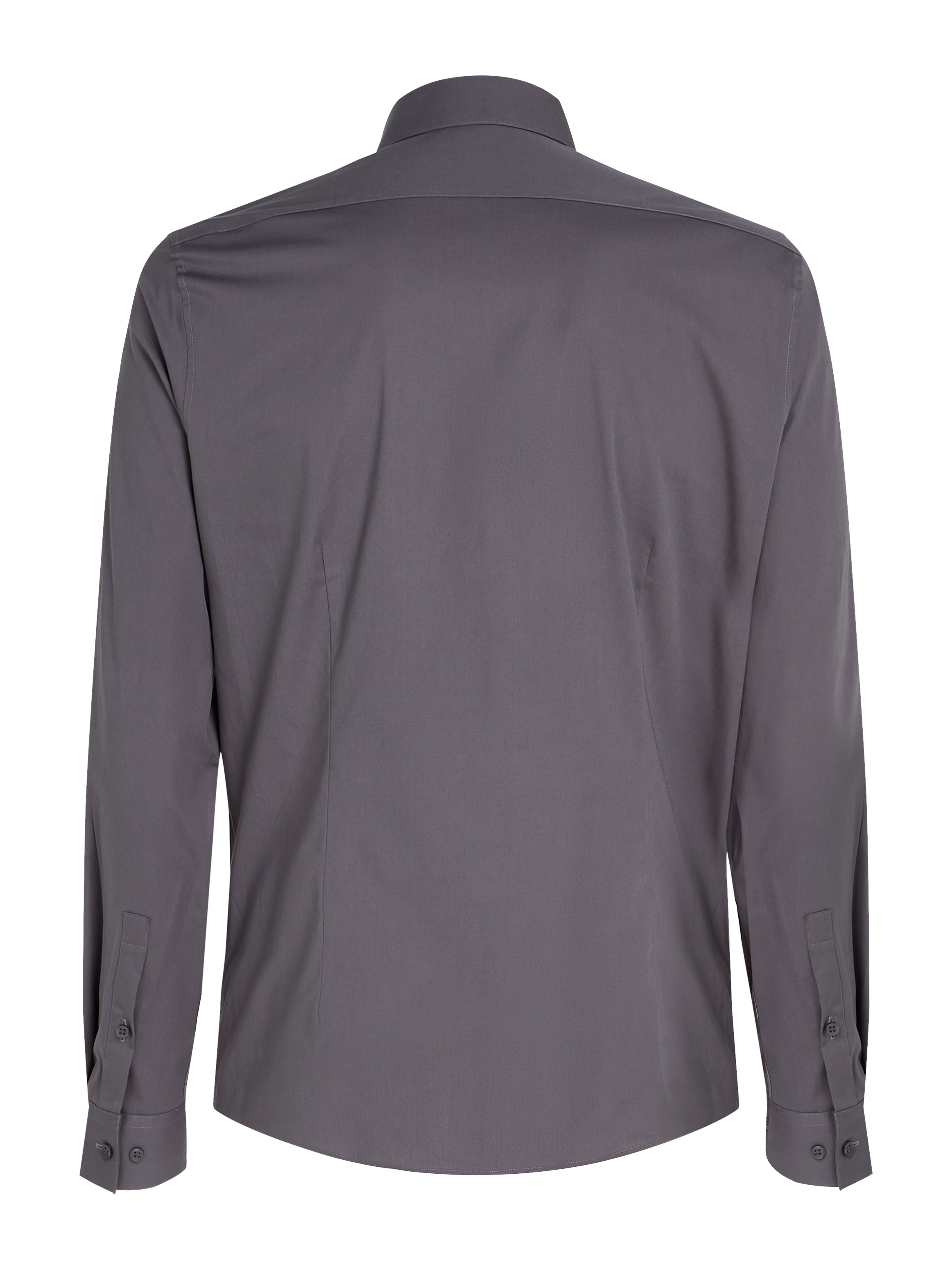 Calvin Klein Businesshemd »POPLIN STRETCH SLIM SHIRT«, mit Kentkragen, Logoprint auf Brusthöhe