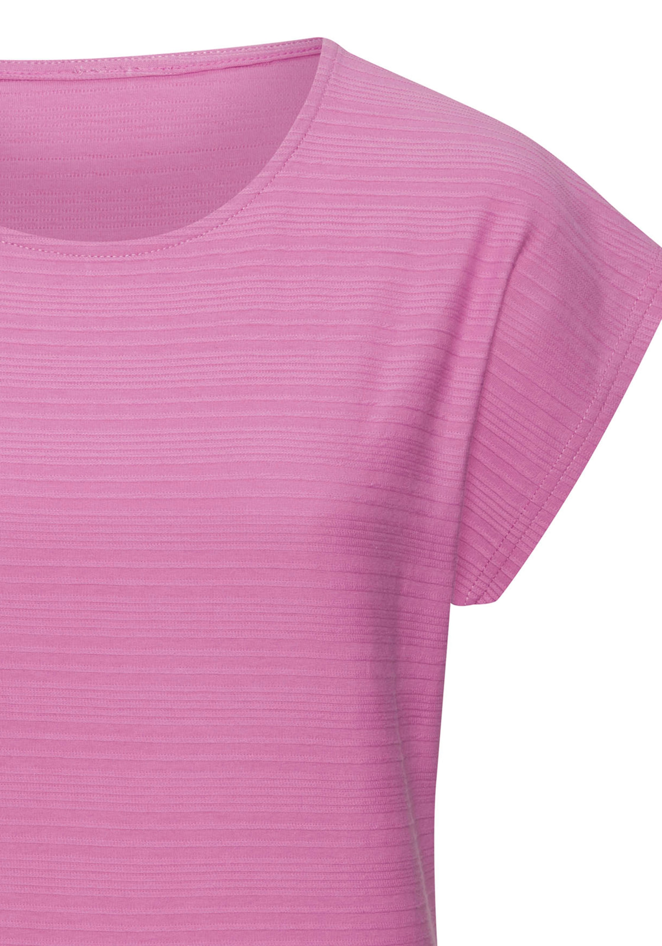 Vivance T-Shirt »mit modischer Streifenstruktur«, (Packung), aus weicher Baumwoll-Qualität