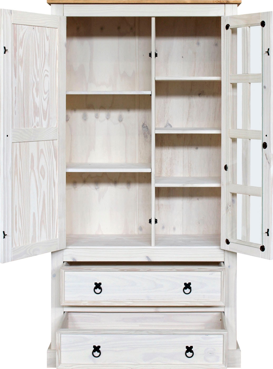 Home affaire Vitrine, Ziergriffe und Scharniere aus Metall
