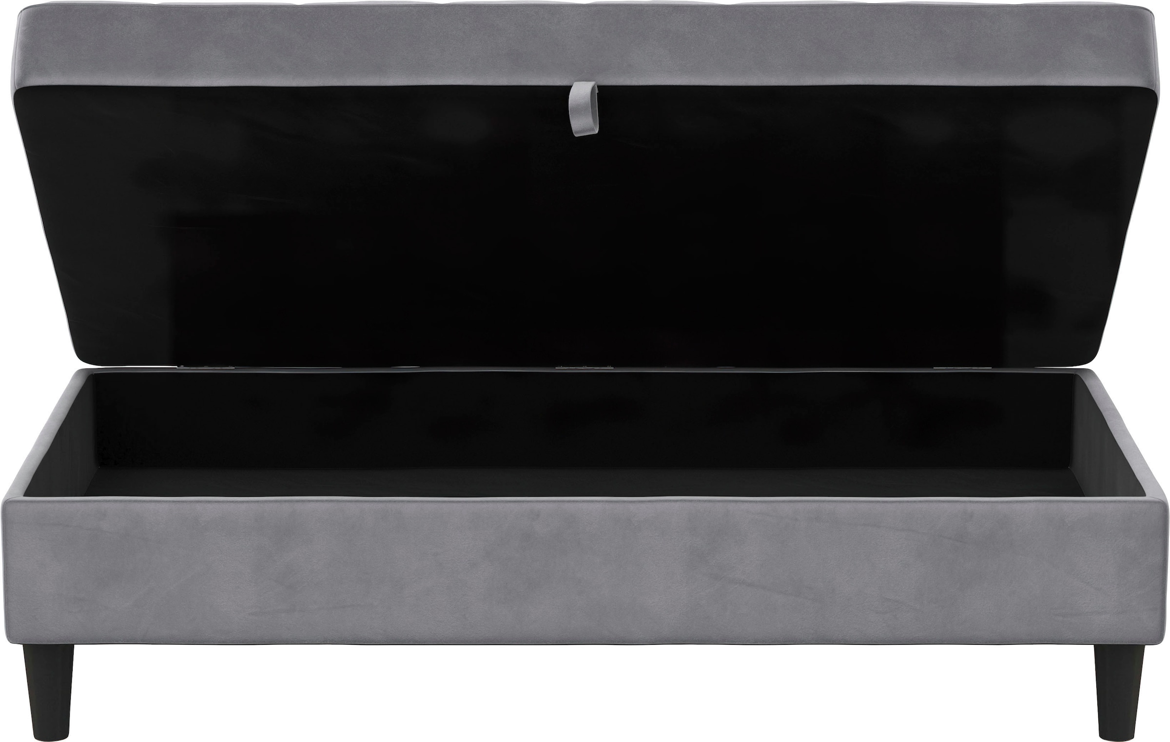 Dorel Home Stauraumhocker »Presley« Polsterhocker mit Stauraum, frei im Raum stellbar, Sitzhöhe 43 cm
