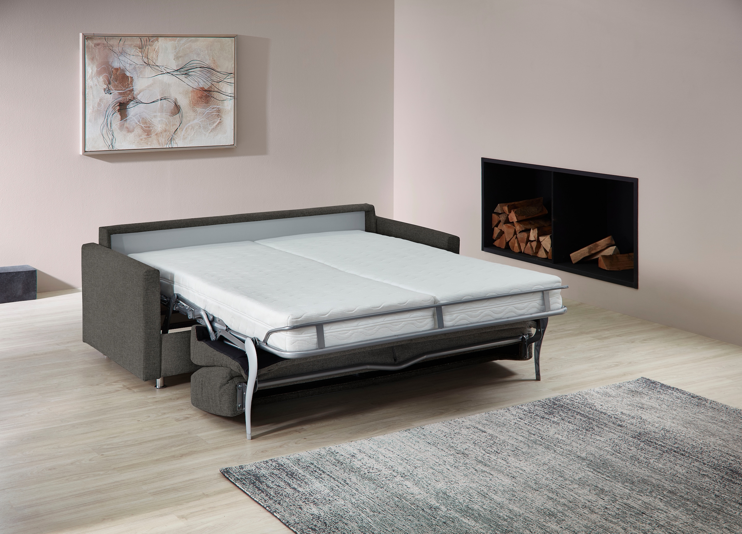 Bali Schlafsofa »JUNARA, Dauerschlaffunkiton, 2 einzelne Matratzen,«, Sensoform- oder Gelformmatratzen und Lattenrost